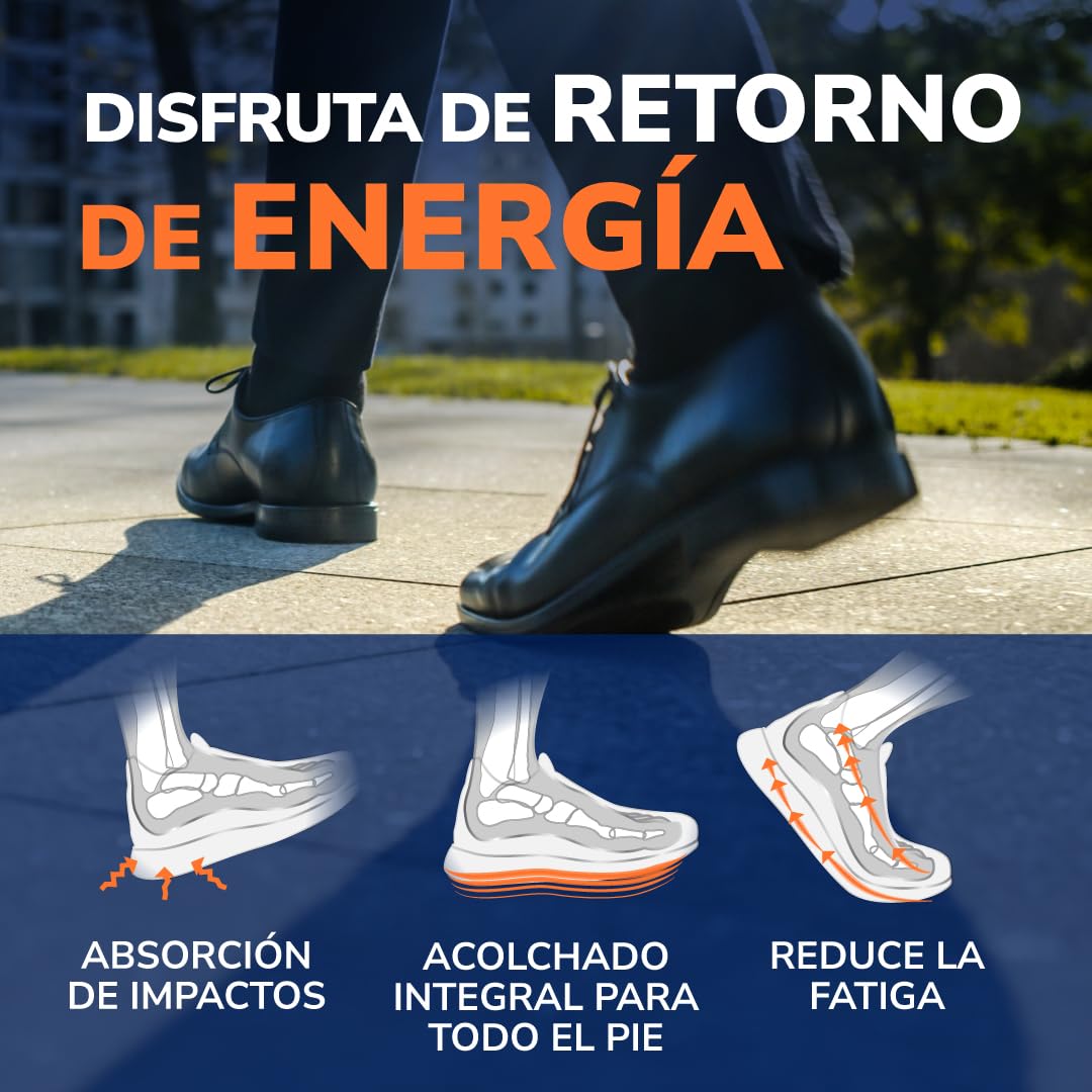 Dr. Scholl’s Advanced Pain Relief Plantillas Ortopédicas Hombres/Mujeres, resistentes para zapatos y botas, alivio fascitis plantar, soporte arco, pies planos, absorción impactos, soporta hasta 150kg - 4