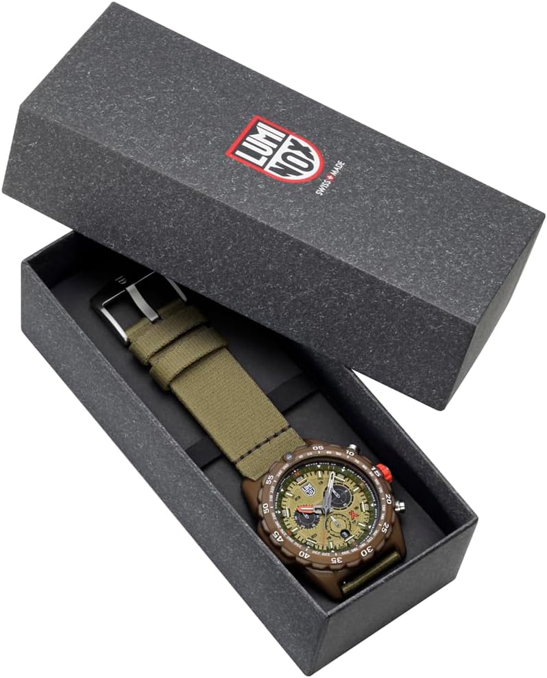 Luminox - Bear Grylls Survival ECO Master 3757.ECO - Mens Watch - 45mm Outdoor Watch - Swiss Quartz - 200M Water Resistant - Eco Case from #Tide Ocean Material - Watches for Men - Swiss Made