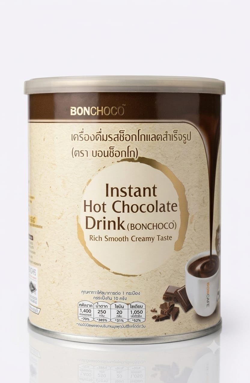 BONCHOCO Instant Hot Chocolate Drink, Rich Smooth Creamy Taste, By febora, Powder Form, 350G-image-11