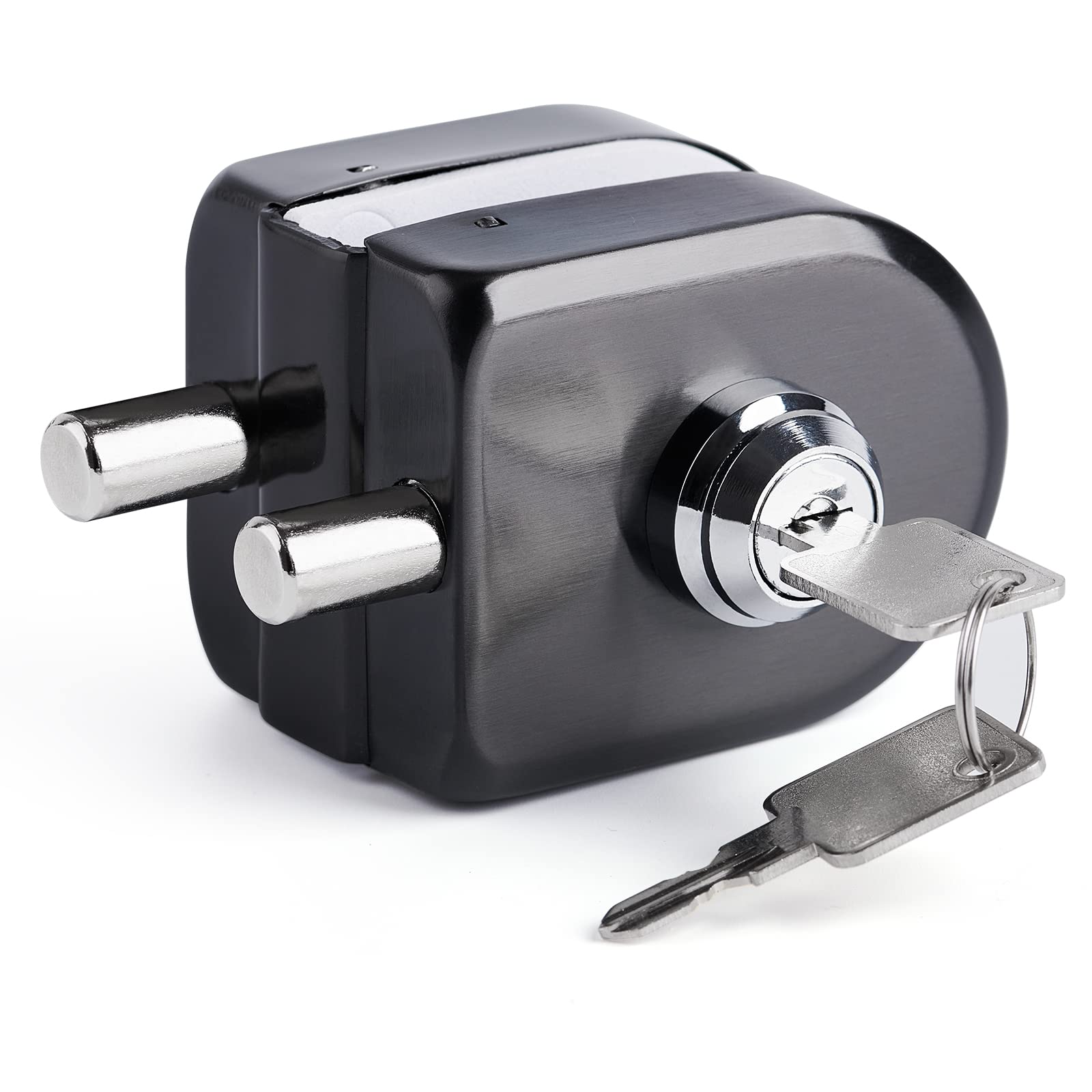 Ranbo Frameless Glass Swing Door Lock, Floor Bolt, No-Drill, 304 Stainless Steel - Image 4