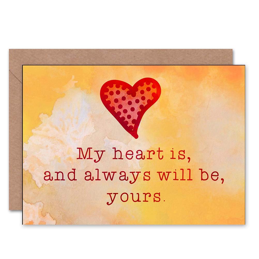Wee Blue Coo MY HEART IS ALWAYS YOURS LOVE PARTNER WIFE ART GREETING CARD GIFT