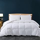 Cozynight Down Alternative Comforter-All Season Queen Comforters Duvet Insert with Corner Tabs-Lightweight Breathable Reversible White Comforter 90x90 inches