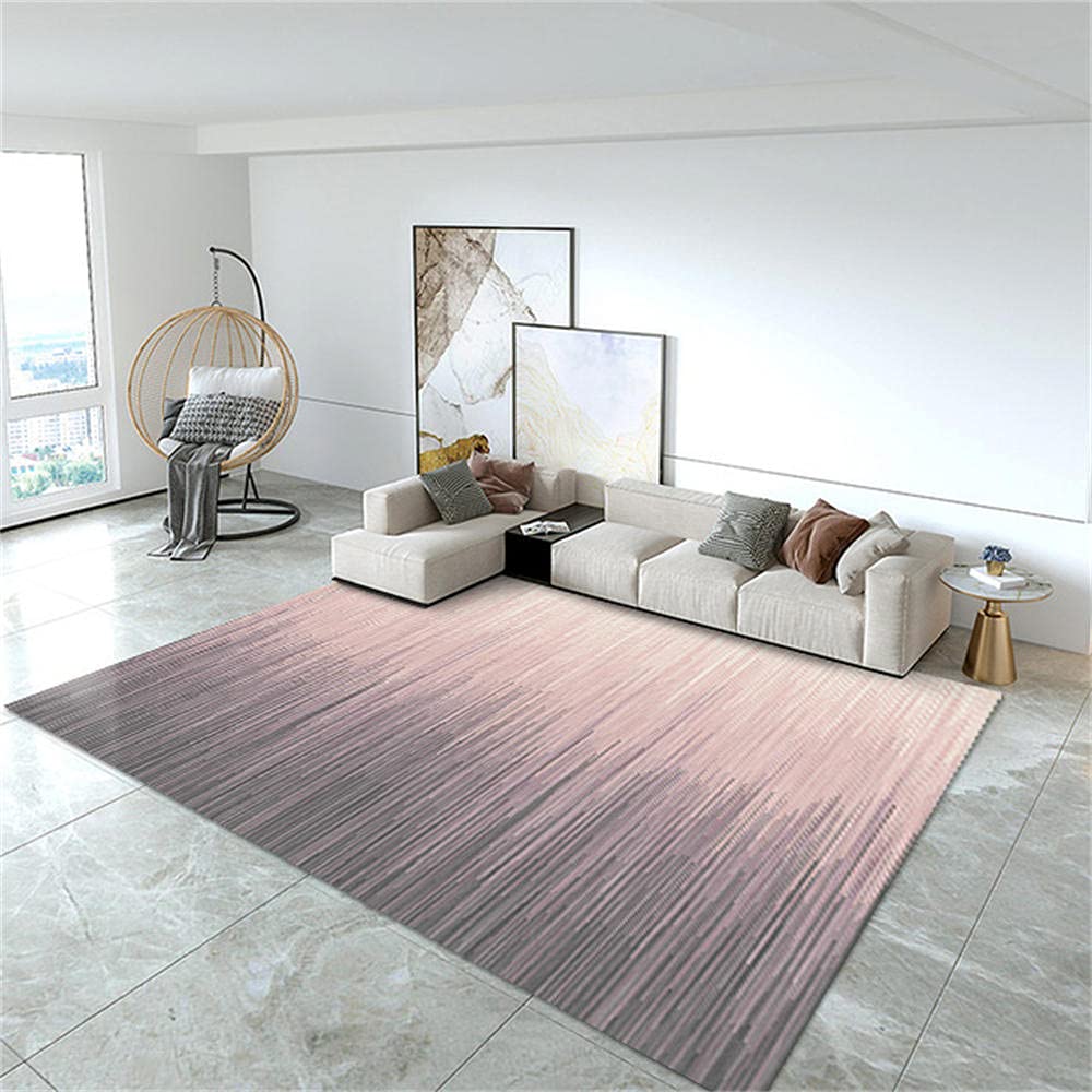 Tapis d'éveil bébé fille rose pour descente de lit et chambre de 120x180 cm