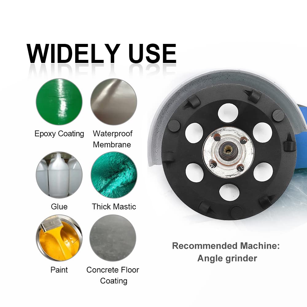 SHDIATOOL 1 ruota sinterizzata Diamond Turbo/Double Row Grinding Cup Wheel for Concrete Masonry (PCD 115 mm)