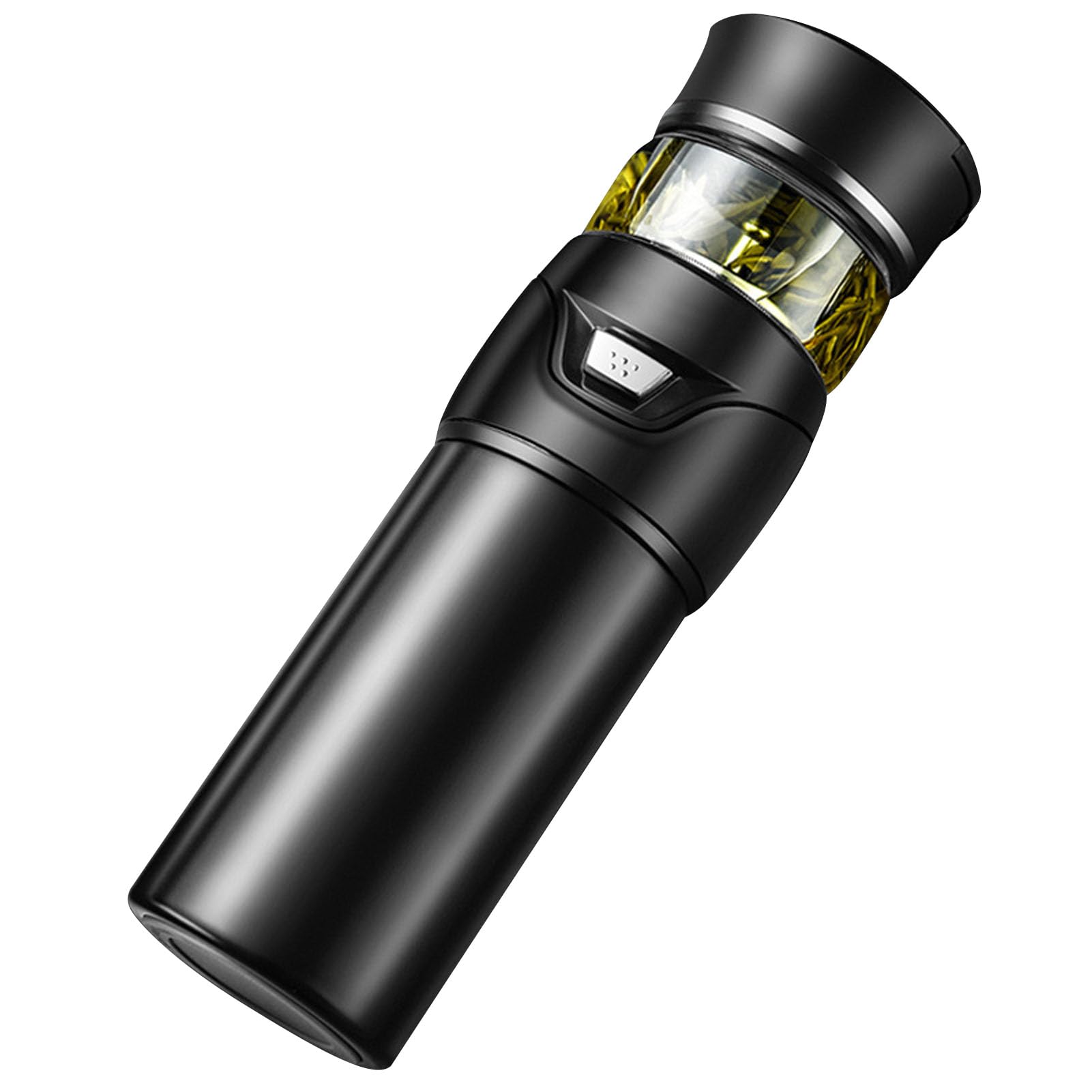 Generic Botella de té de Acero Inoxidable, Elegante Taza de Viaje Aislada para Hombres en la Oficina o en Casa con Infusor (BLACK)