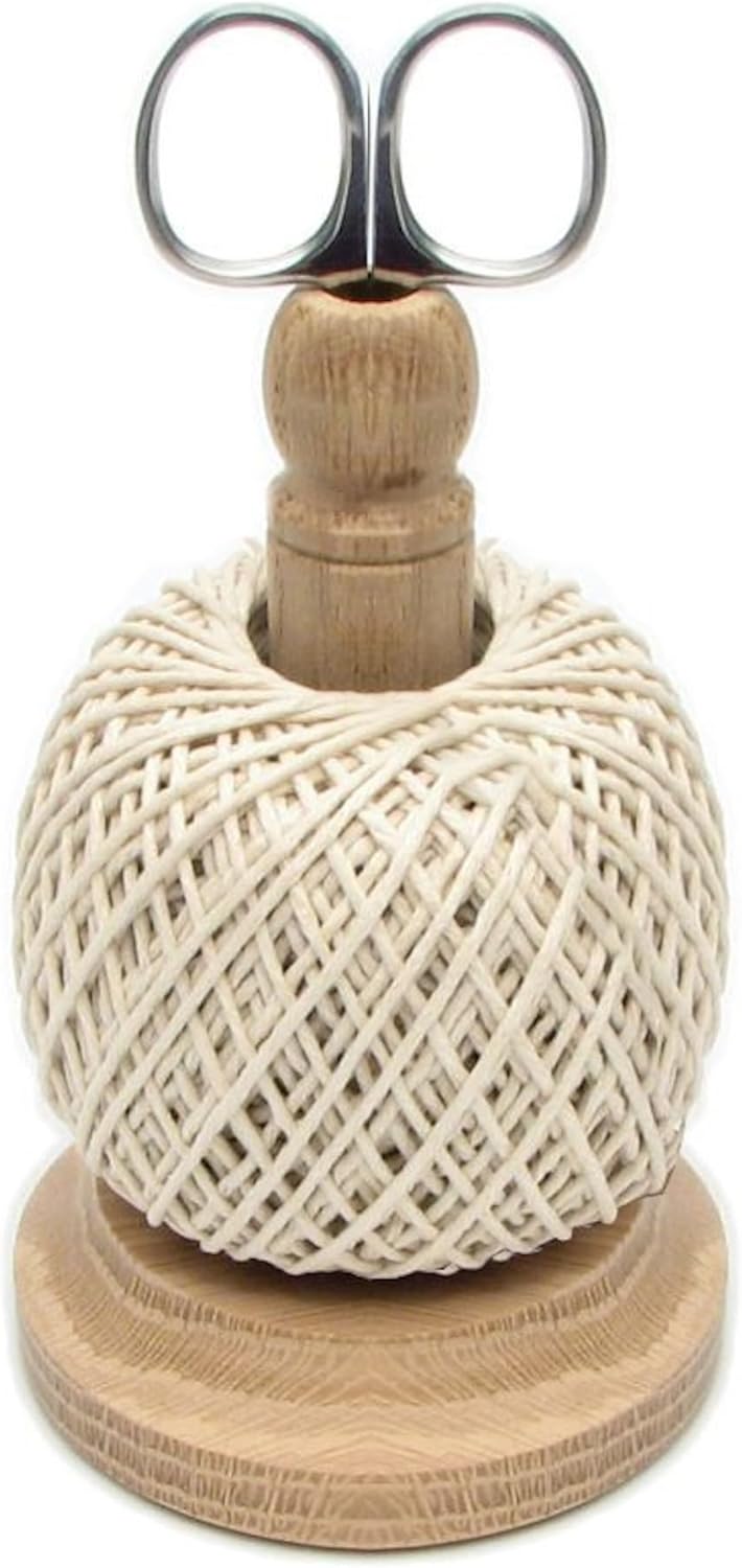 Muldale Garden Twine Holder with Scissors: Traditional Dispenser for Tying Plants & Backyard Bundling