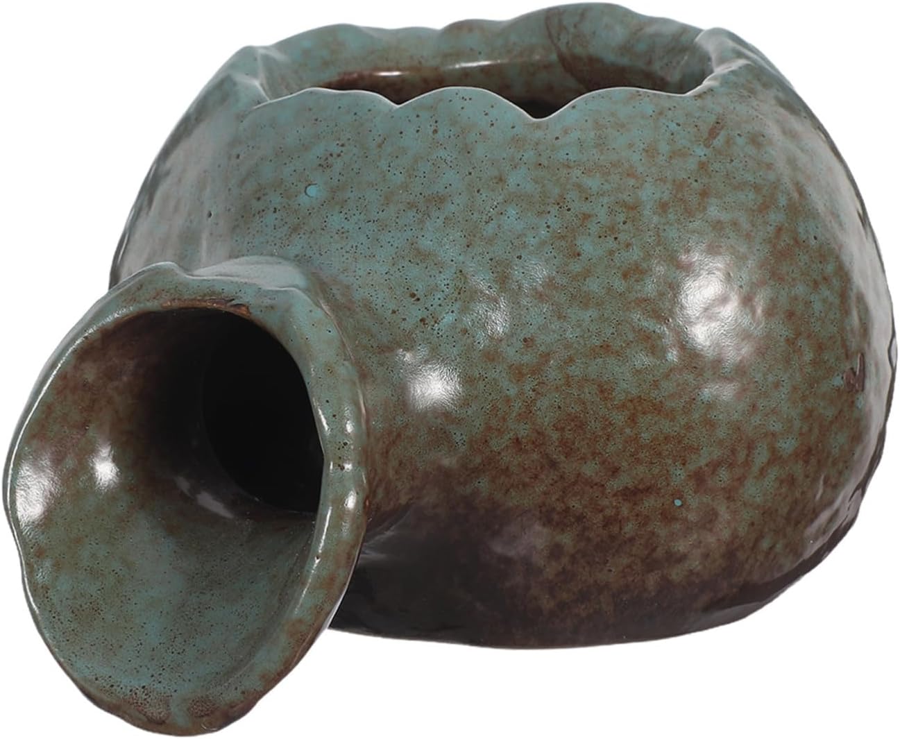 ERINGOGO Ceramic Pot Ornaments - Pond Water Fountain Broken Jar Ornament Small Flower Pot Decoration for Office Home Indoor Garden Courtyard