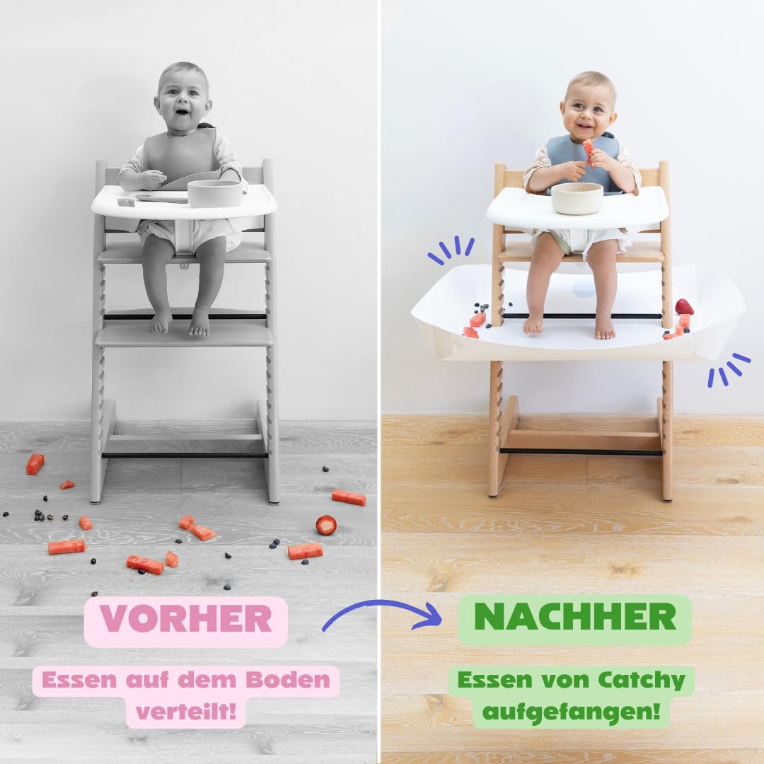 CATCHY Auffangschale Zubehör für Stokke Tripp Trapp Hochstuhl Food Catcher Krümel Kleckereien