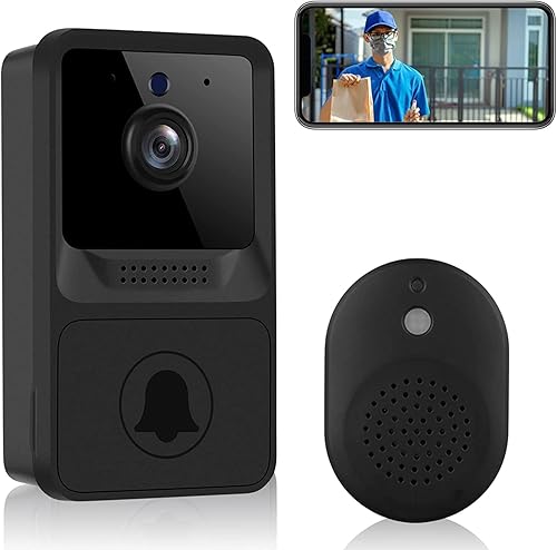 Miniatura 1 de Cámara de timbre inalámbrica con timbre, timbre de video WiFi, cámara de seguridad para el hogar, kit de timbre de puerta con almacenamiento