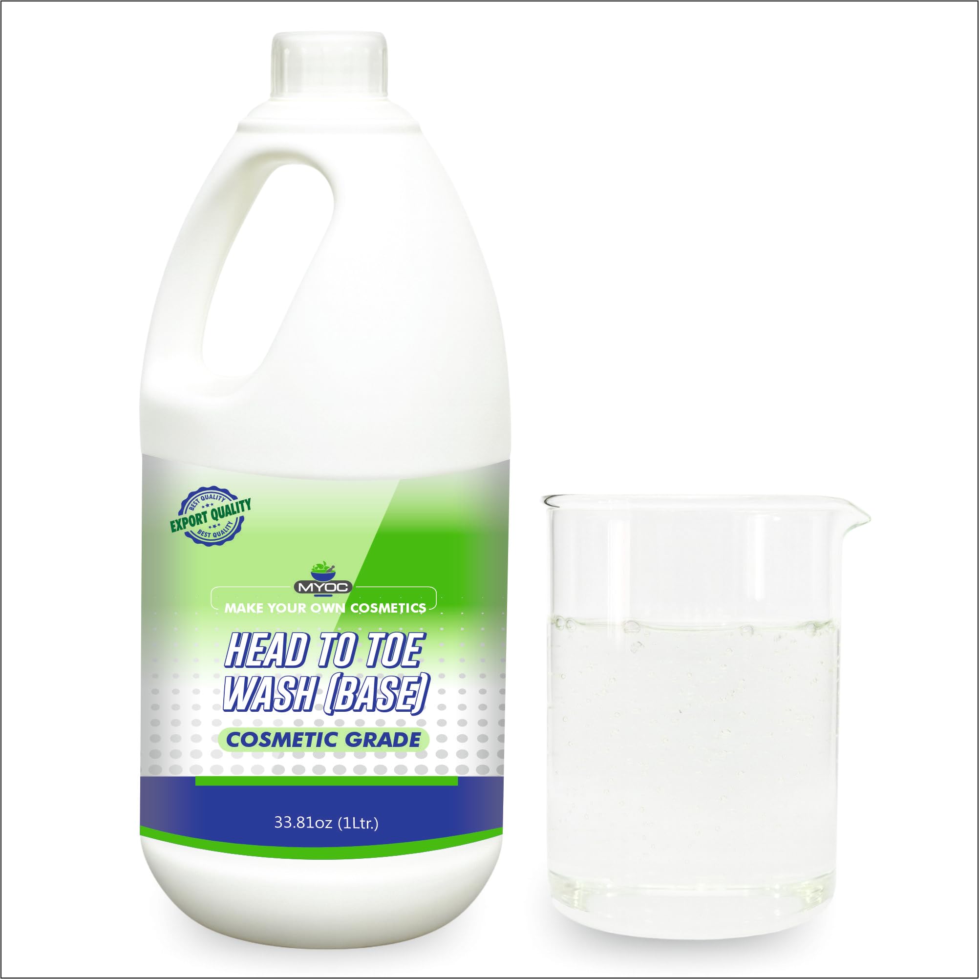 Head to Toe Wash Base Cosmetic Grade Sulphate-Free Base for DIY Body Wash Shampoo Cleanser Formulations Ready-to-Use Concentrate