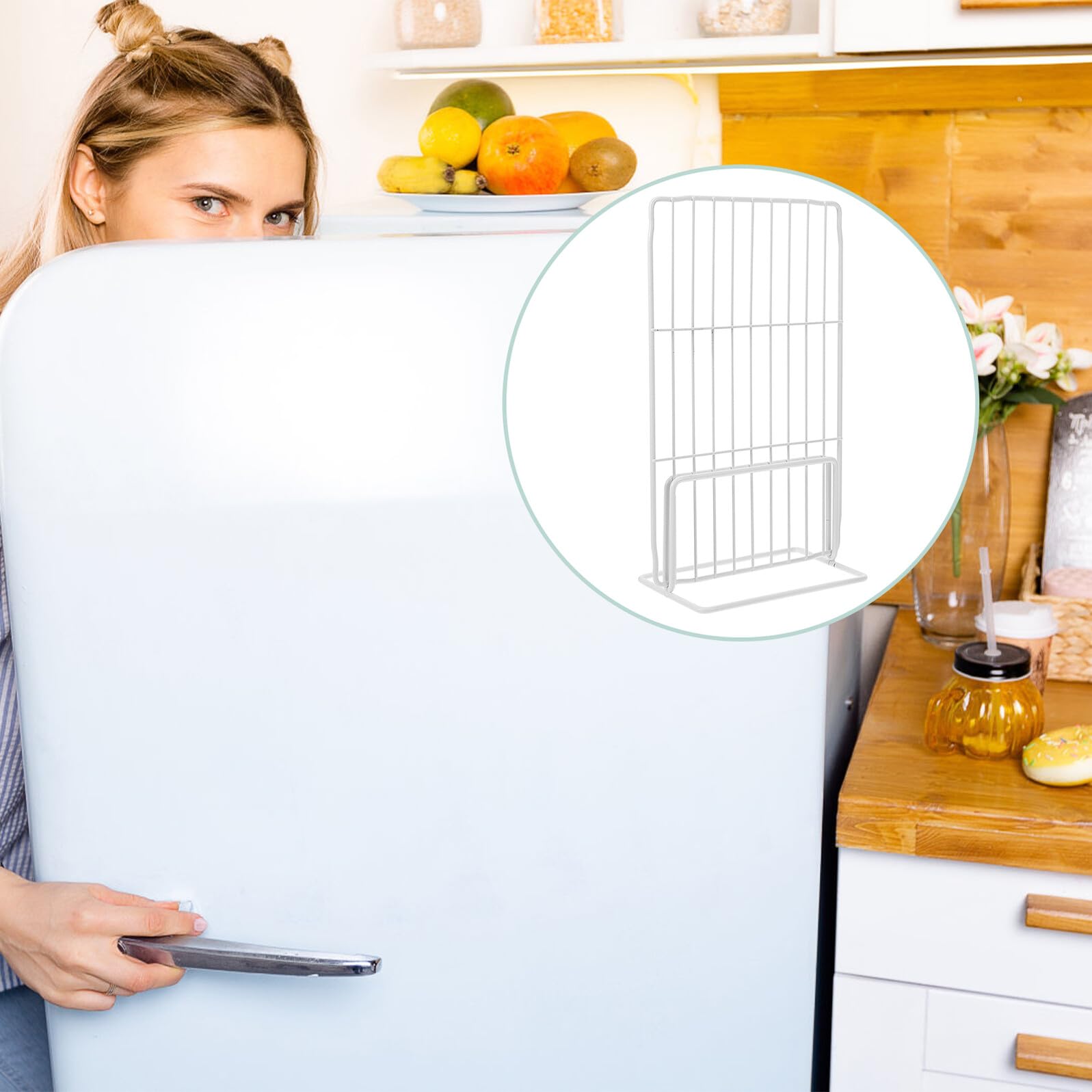 2 Piezas Organizador Rejilla para Congelador Divisor Resistente de Estante de Alambre para Refrigerador Separador para Almacenamiento de Alimentos Hogar y Comercio