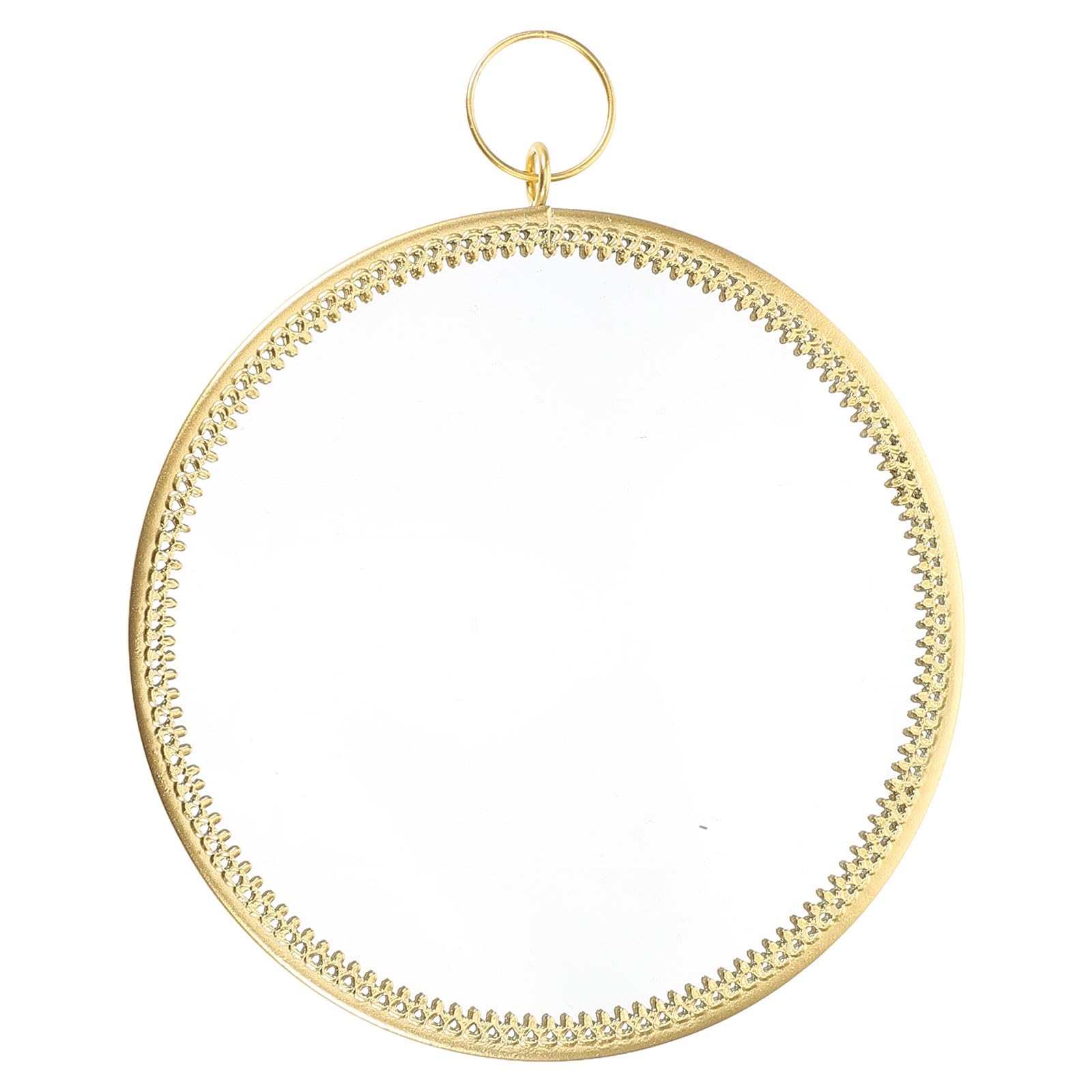 Miroir mural rond doré petit format pour maquillage et salle de bain