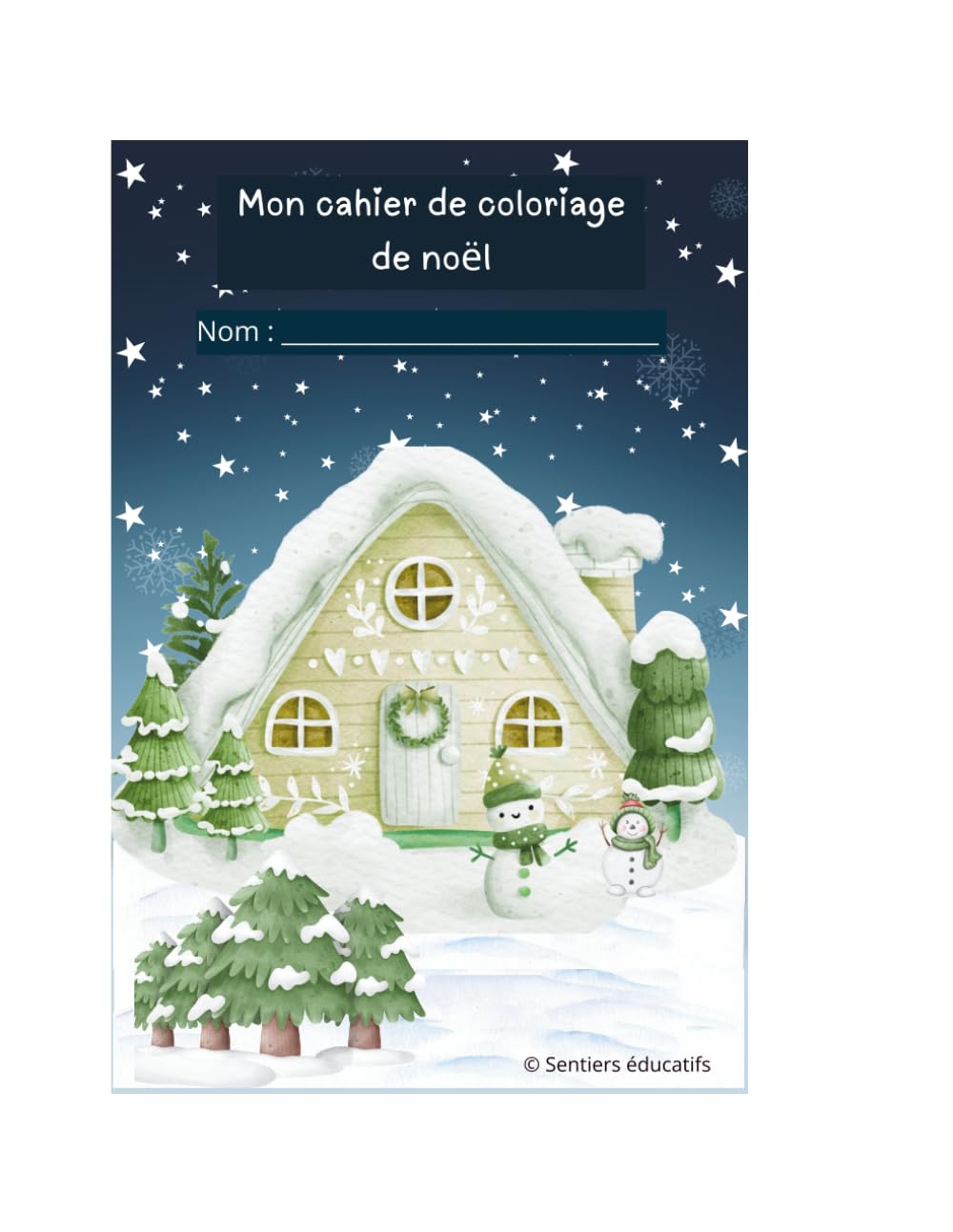 Cahier de coloriage de Noël pour enfants – 22 dessins amusants à colorier: 22 pages amusantes pour développer la créativité et la motricité fine