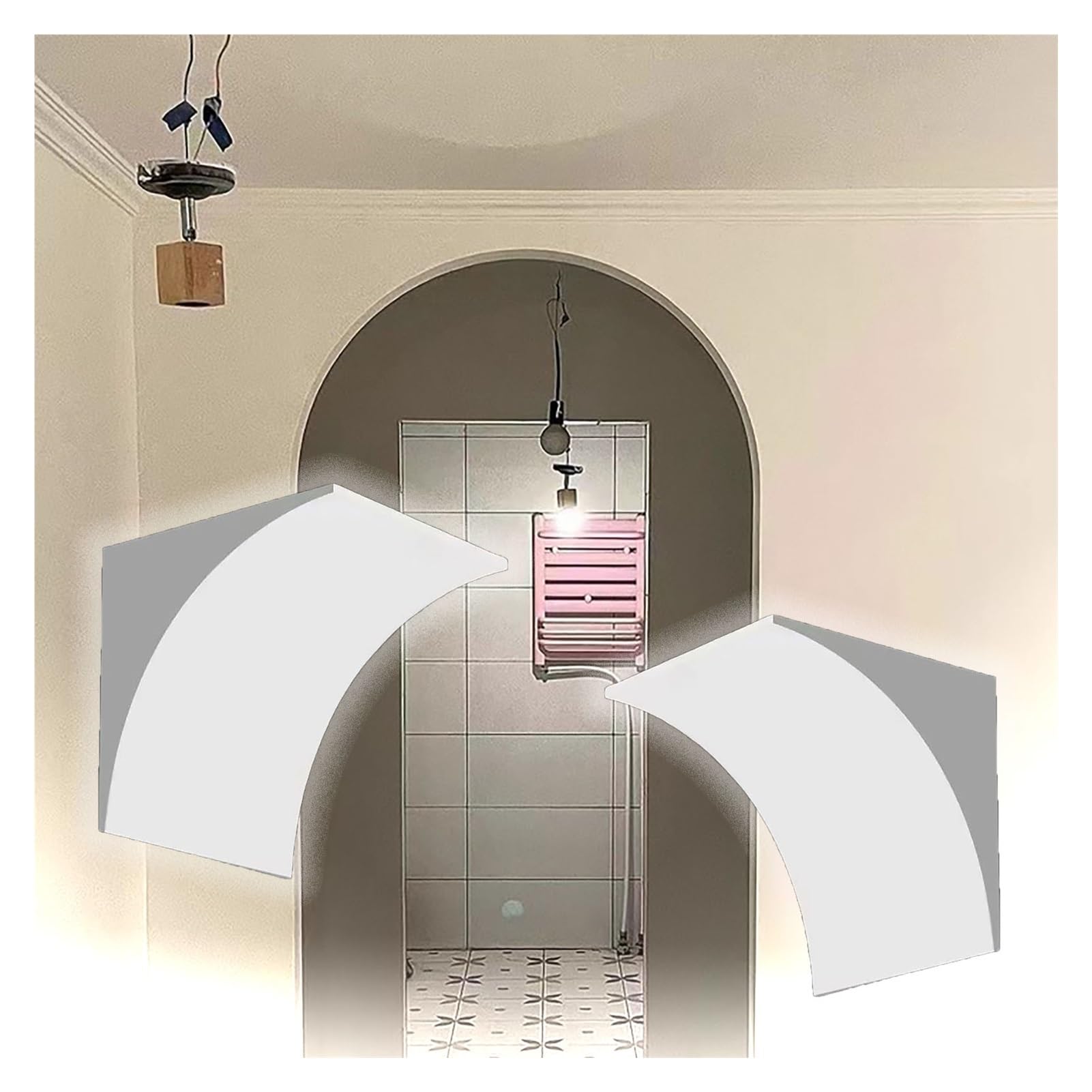 Zestaw do formowania łuku piankowego DIY do Dwalla, 2 sztuki, wszechstronne rozmiary (20,5 x 20,5 x 20,5 cm, 8,1 x 8,1), łatwy w instalacji, idealny do renowacji domu i wystroju wnętrz.