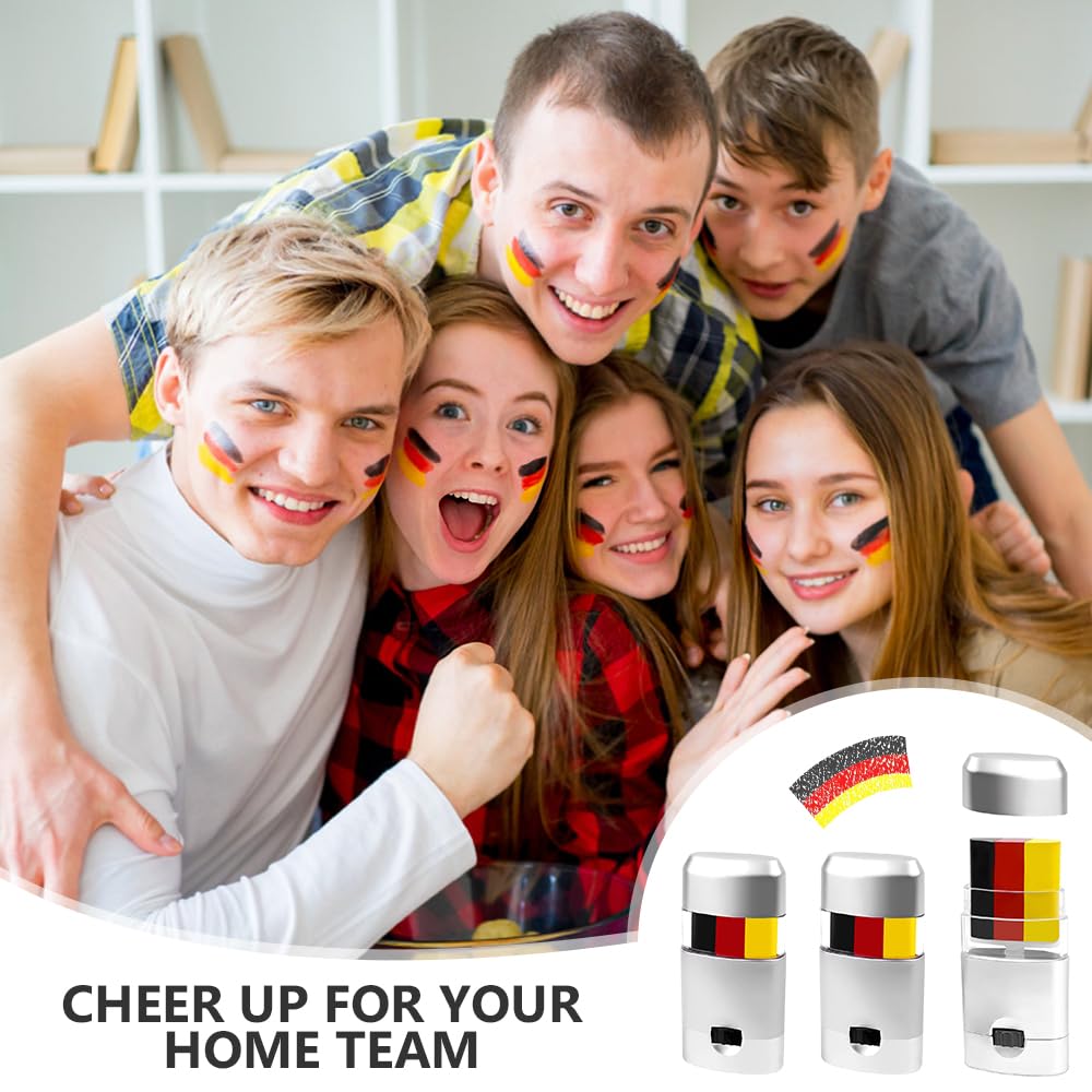 Matita per trucco, articolo per fan della Germania, 3 pezzi, colori tedeschi, matite da trucco per viso EM, Germania
