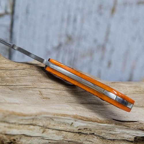 Miniatura 4 de WHISKEY BENT HAT CO. Sendero Caper 440 Cuchillo de hoja fija de acero inoxidable (aserradero)