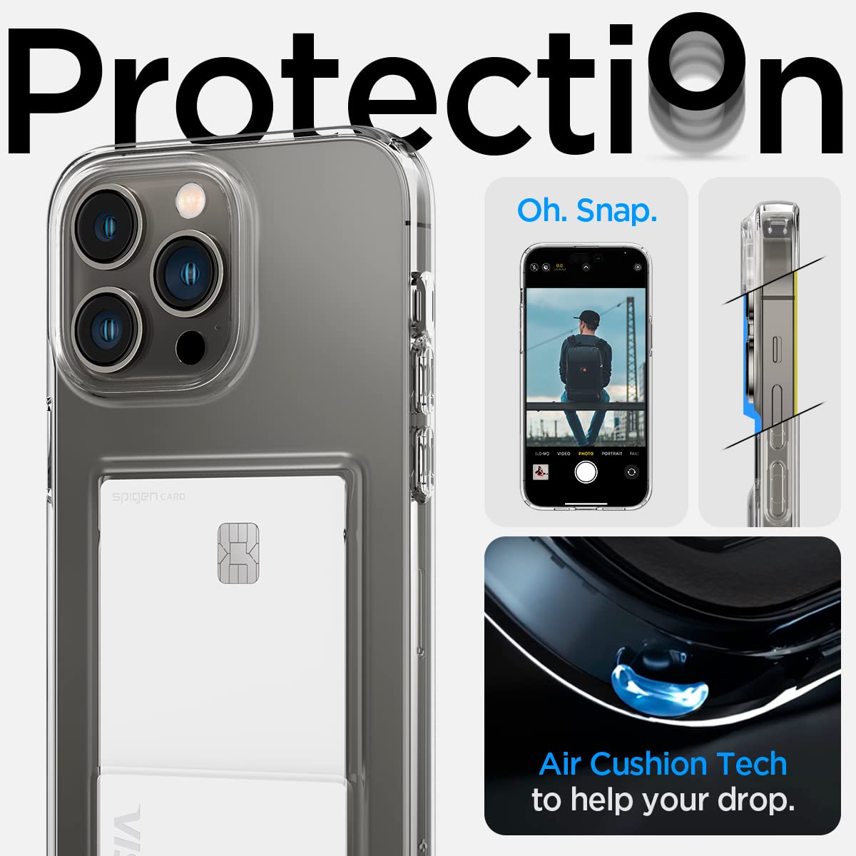 Amazon.co.jp: Spigen iPhone14Pro ケース クリア カード [ 1枚