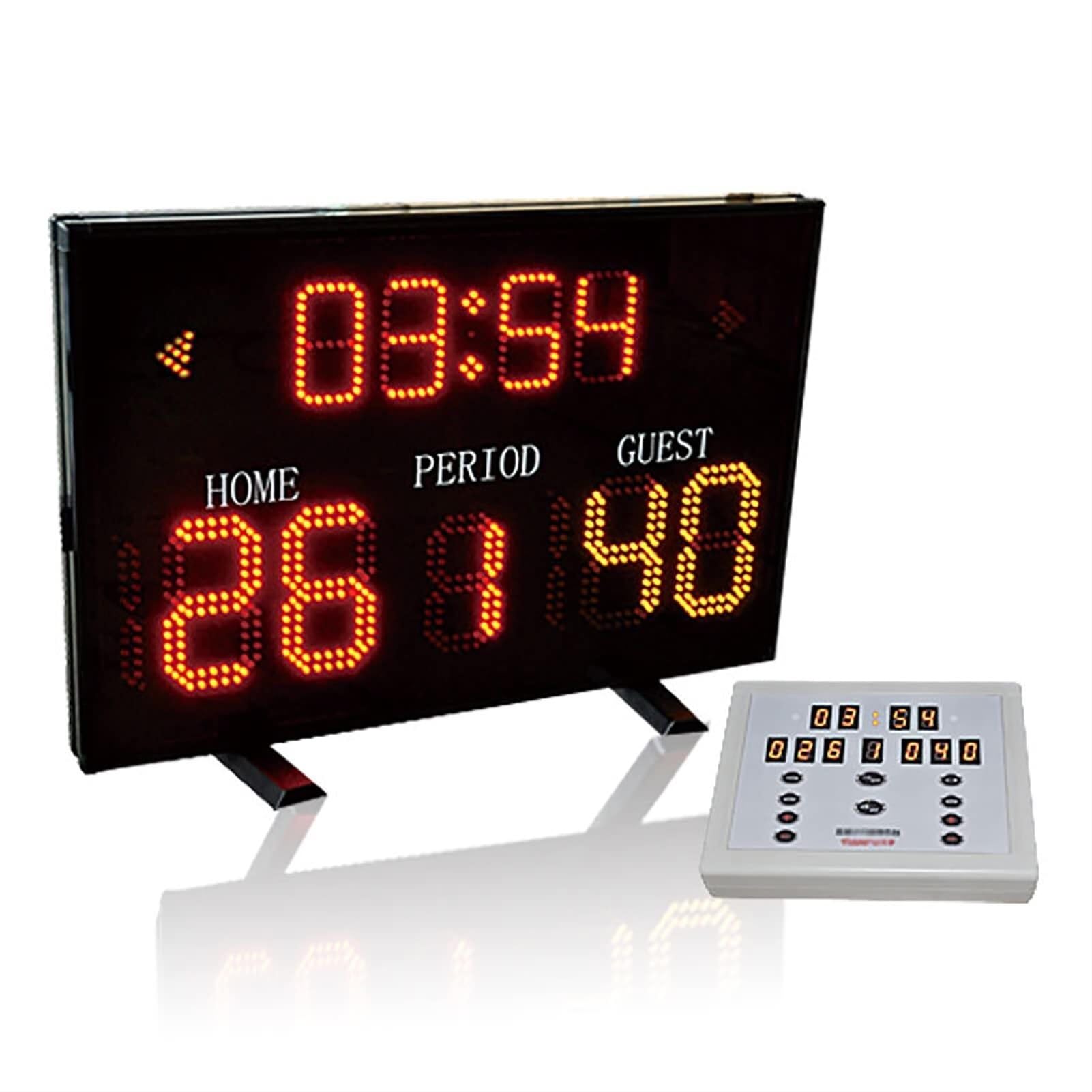 Marcador electrónico, Marcador de puntuación de Baloncesto con Controlador, Pantalla LED de rotación de 360°, Funciona con Pilas, para Juegos de Voleibol, Baloncesto, fútbol