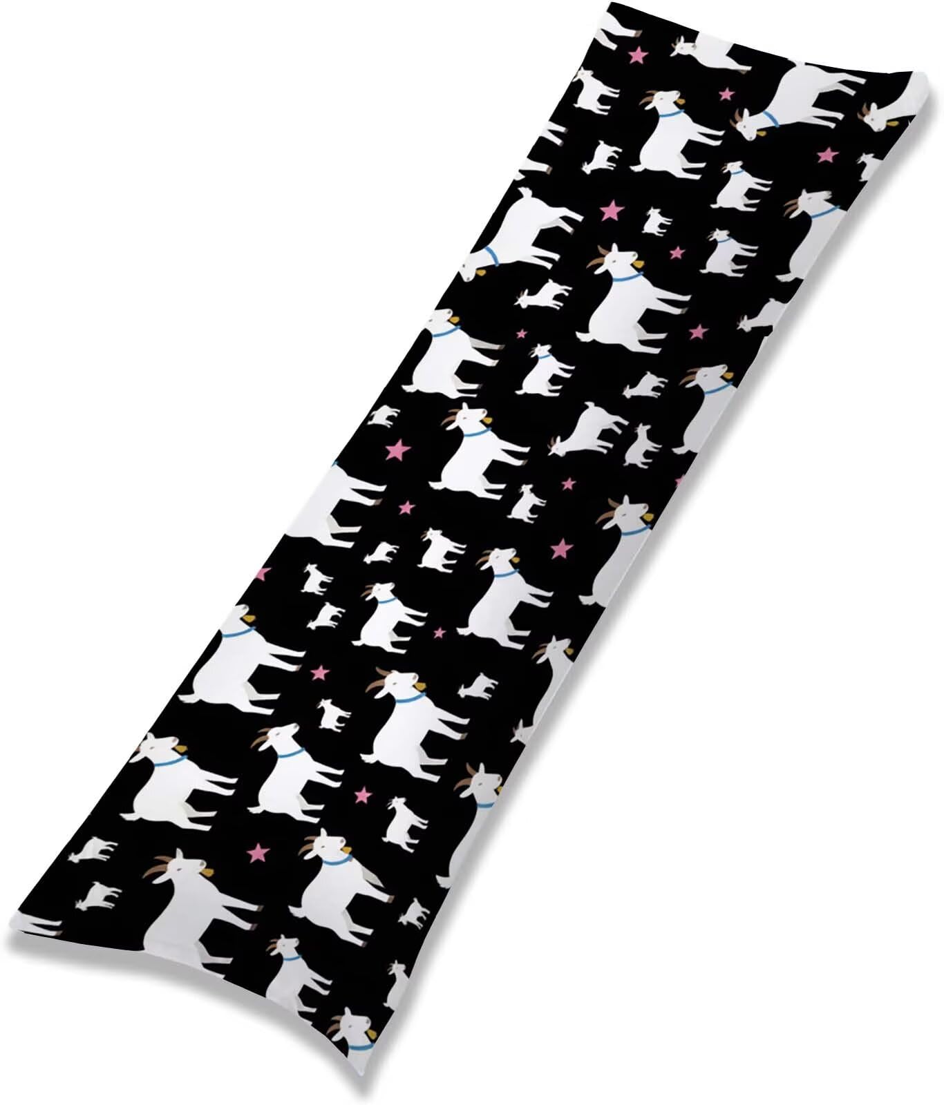 Nero-6 Federe Cuscino Letto 50 x 150 cm, Grande Cuscini per Divano Lino, | Doppia Faccia Stampa, Animale Fodera per Cuscino Decorativa, con Cerniera, Cuscino per Dormire Sul Fianco j-190