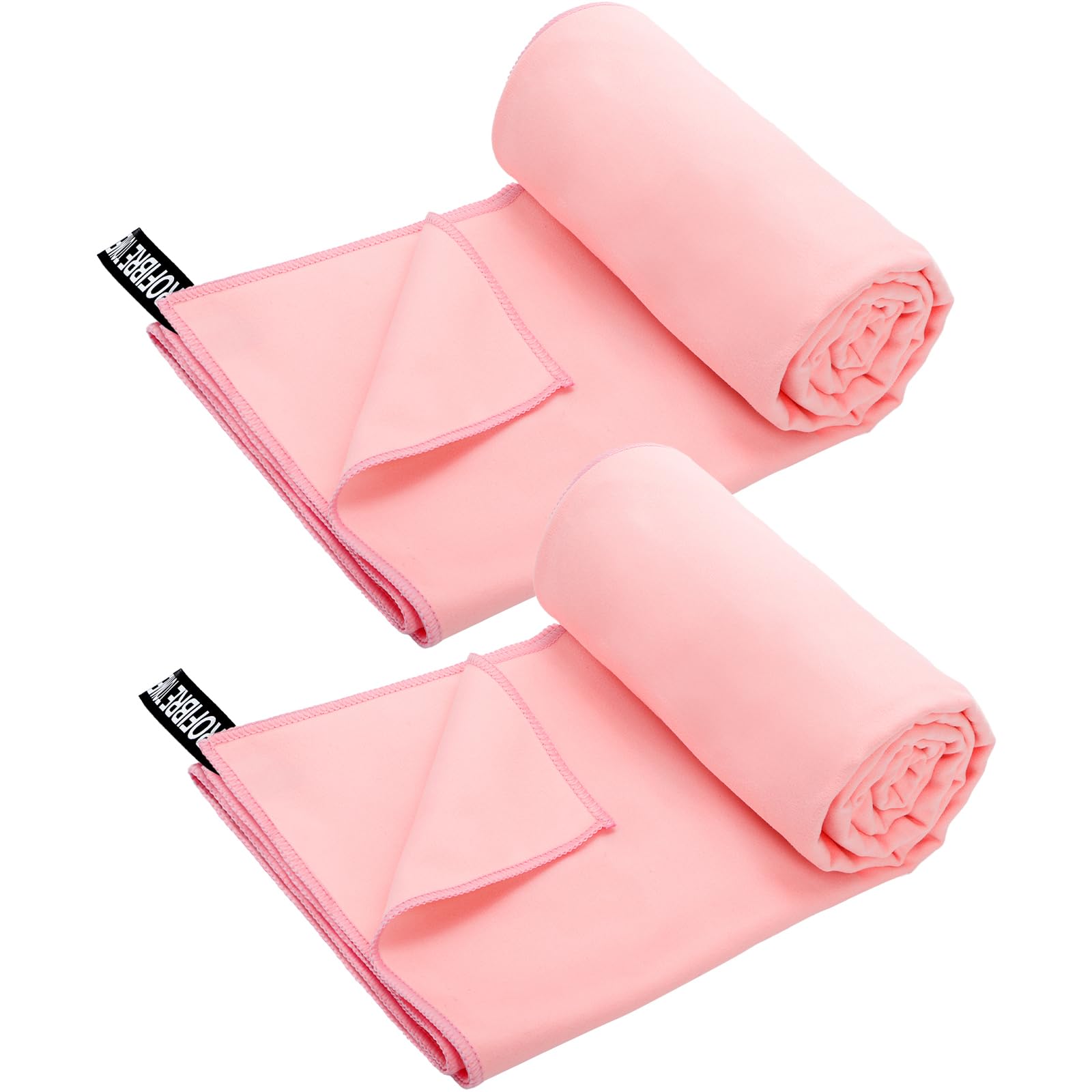 Faswin 2 Pack Hot Yoga Towel, Super-Absorbent Soft Microfiber Yoga Mat Towels, Mat-Sized Non Slip Yoga Towel for Bikram Pilates Fitness, 72" x 26.5",