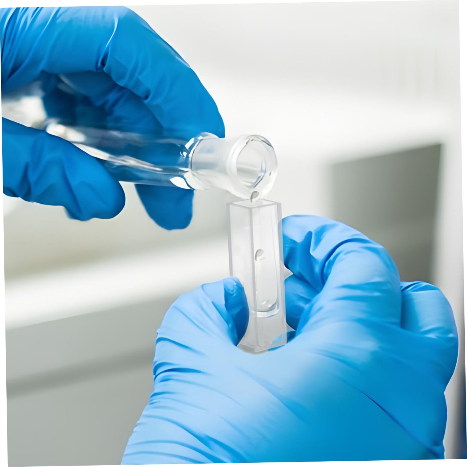 Cuvetta Ottica in Quarzo 10mm 2 Pezzi per Spettrofotometro Analisi Chimica in Laboratorio
