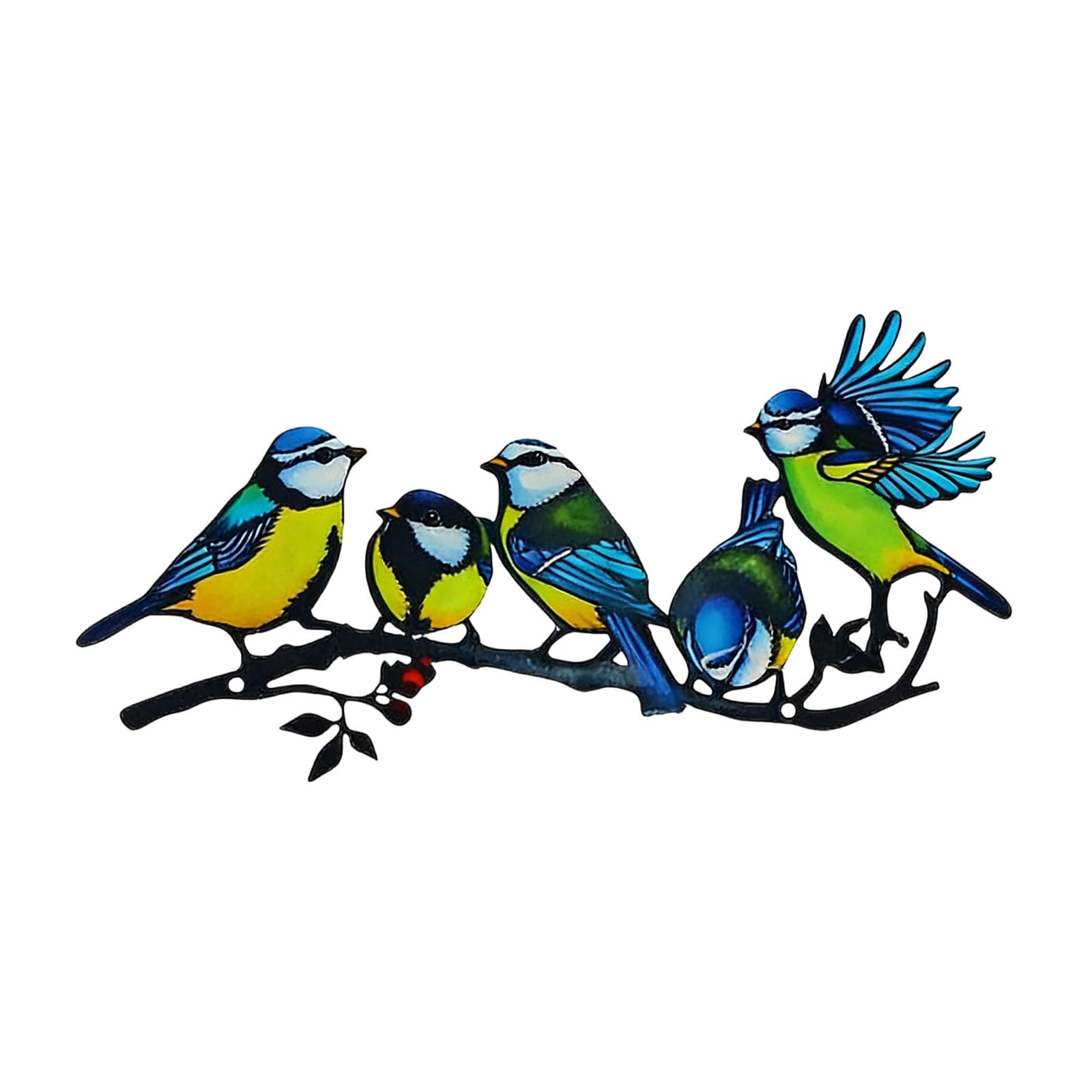 Nucelit Artistic Hummingbird Sculpture Metal Bird Sign Colorful Wall Art for Patios Yard and Fence Decoration Bird Garden Decoration