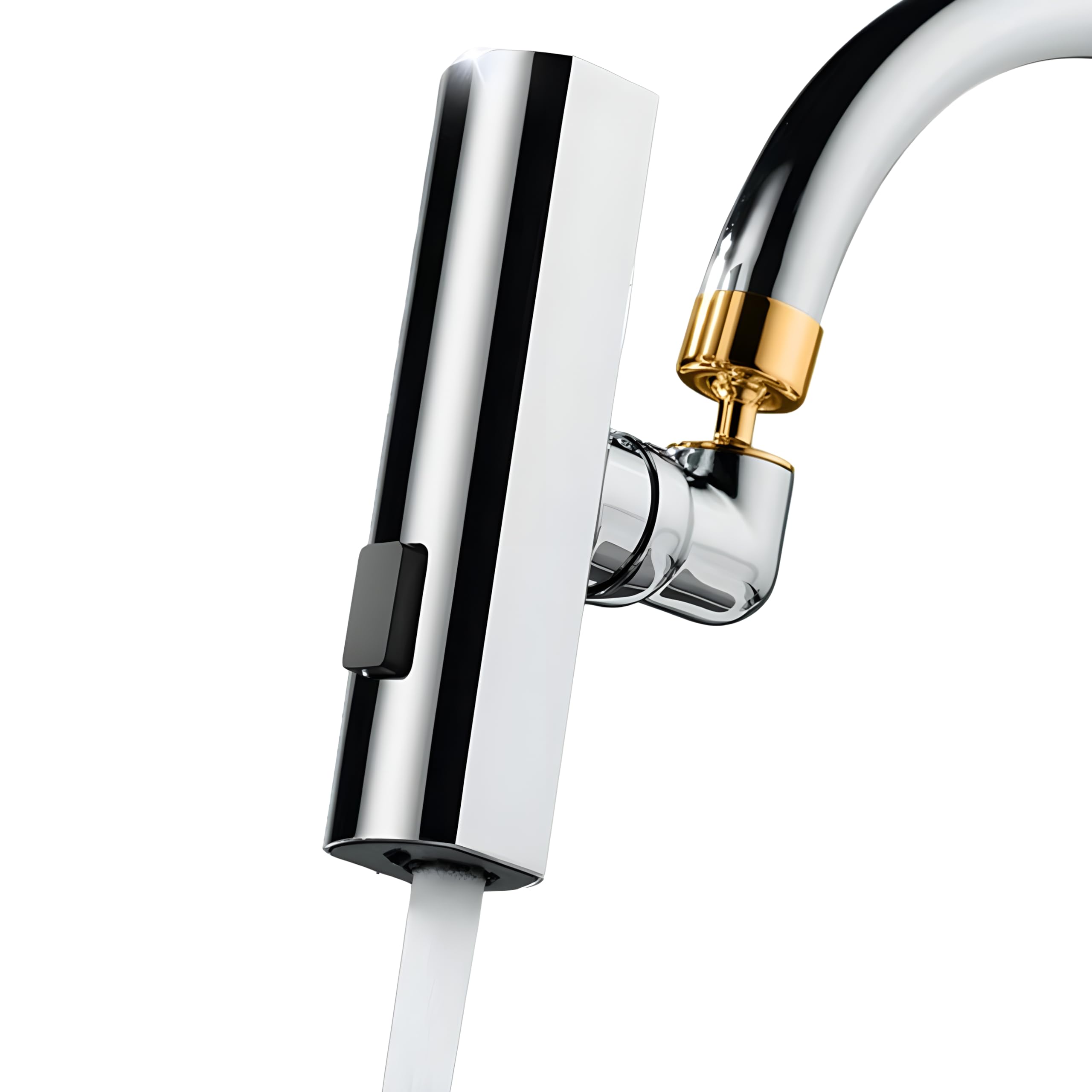 XVersion 4 Modes Adjustable Rainfall Faucet Extender Solid Copper Made 360° Rotatable Universal Anti-splash Kitchen Faucet