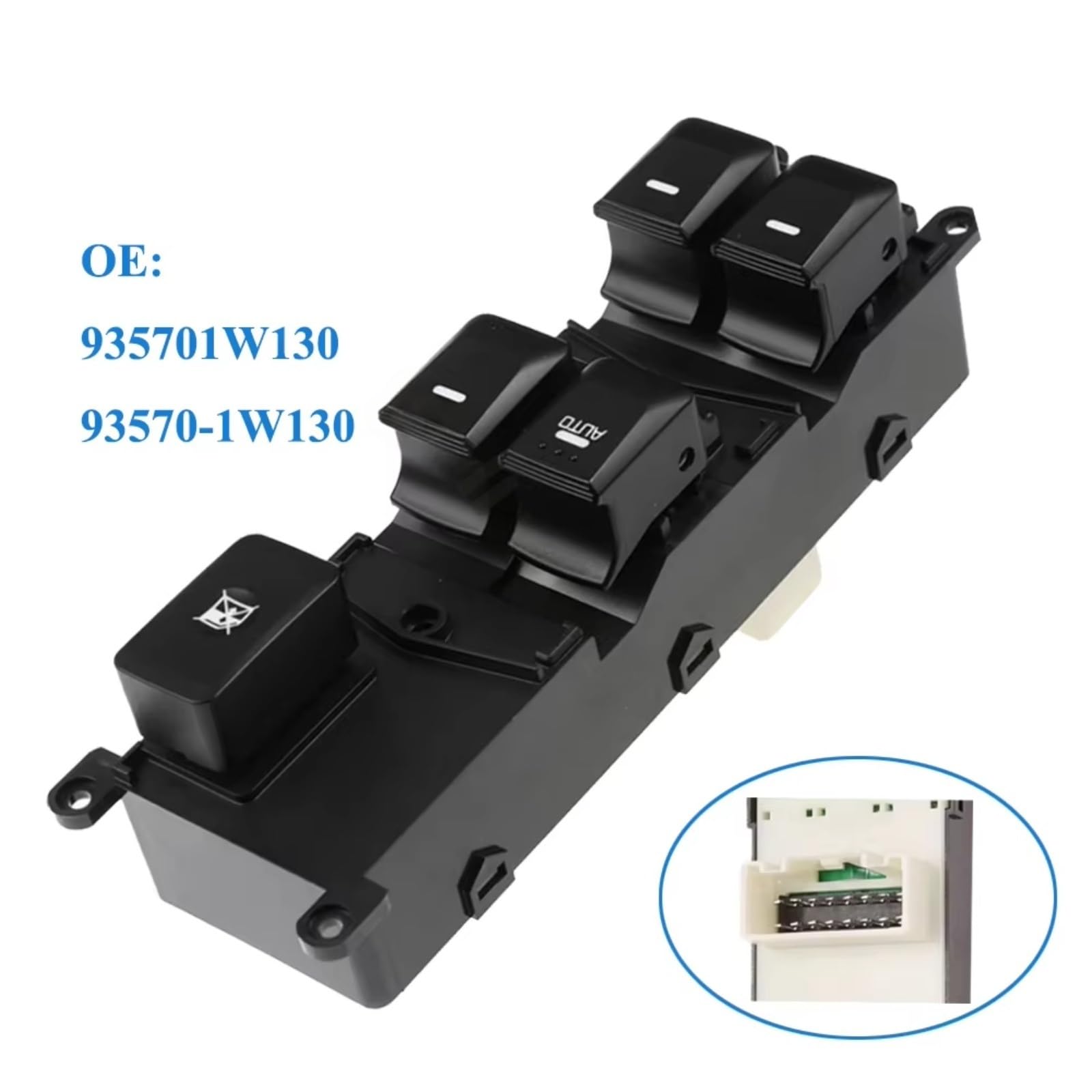 Compatible Con Kia Para Rio III UB 2012 2013-2016 Interruptor De Ventanilla Eléctrica Lado Izquierdo Del Conductor Botón Elevador Vidrio Accesorios Coche 935701W130 Interruptor Ventana