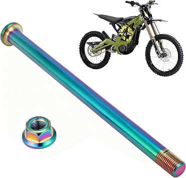 Motorcycle Rear Wheel Axle 191mm with Axle Bolt for Surron Light Bee X/S