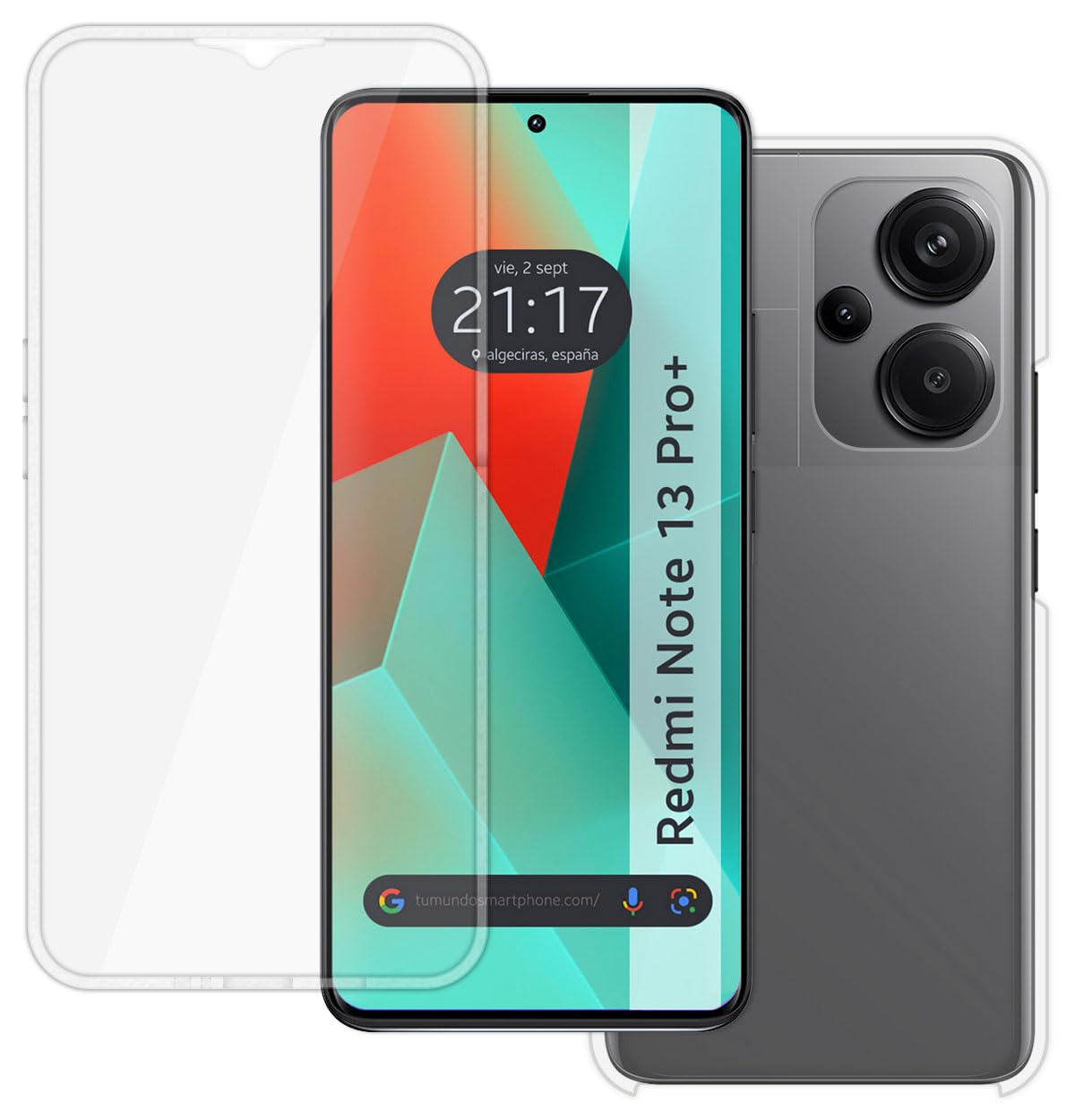 Custodia Full Body 360° Trasparente Per Xiaomi Redmi Note 13 5G - PC + TPU - 3