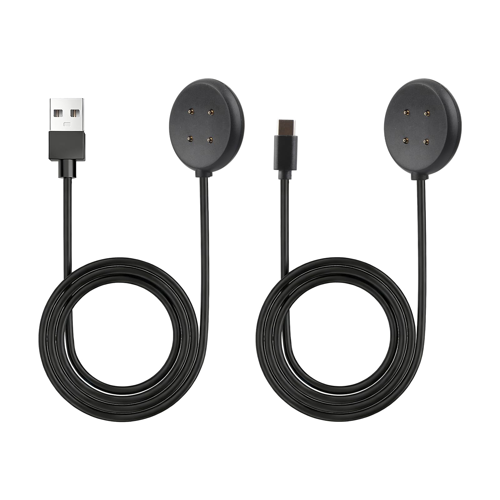 Magnetic Charger Cable Compatible with Google Pixel 3, 2PCS 1M Magnetic Fast Charging Cable with USB-C/USB Charging Cable for Fitbiit Ace LTE/Versa 4/3/Sense 2/Sense