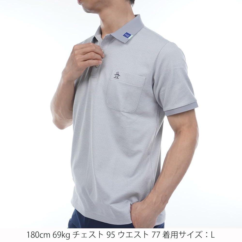 Amazon | [マンシングウェア] 半袖シャツ 襟付き ドット鹿の子