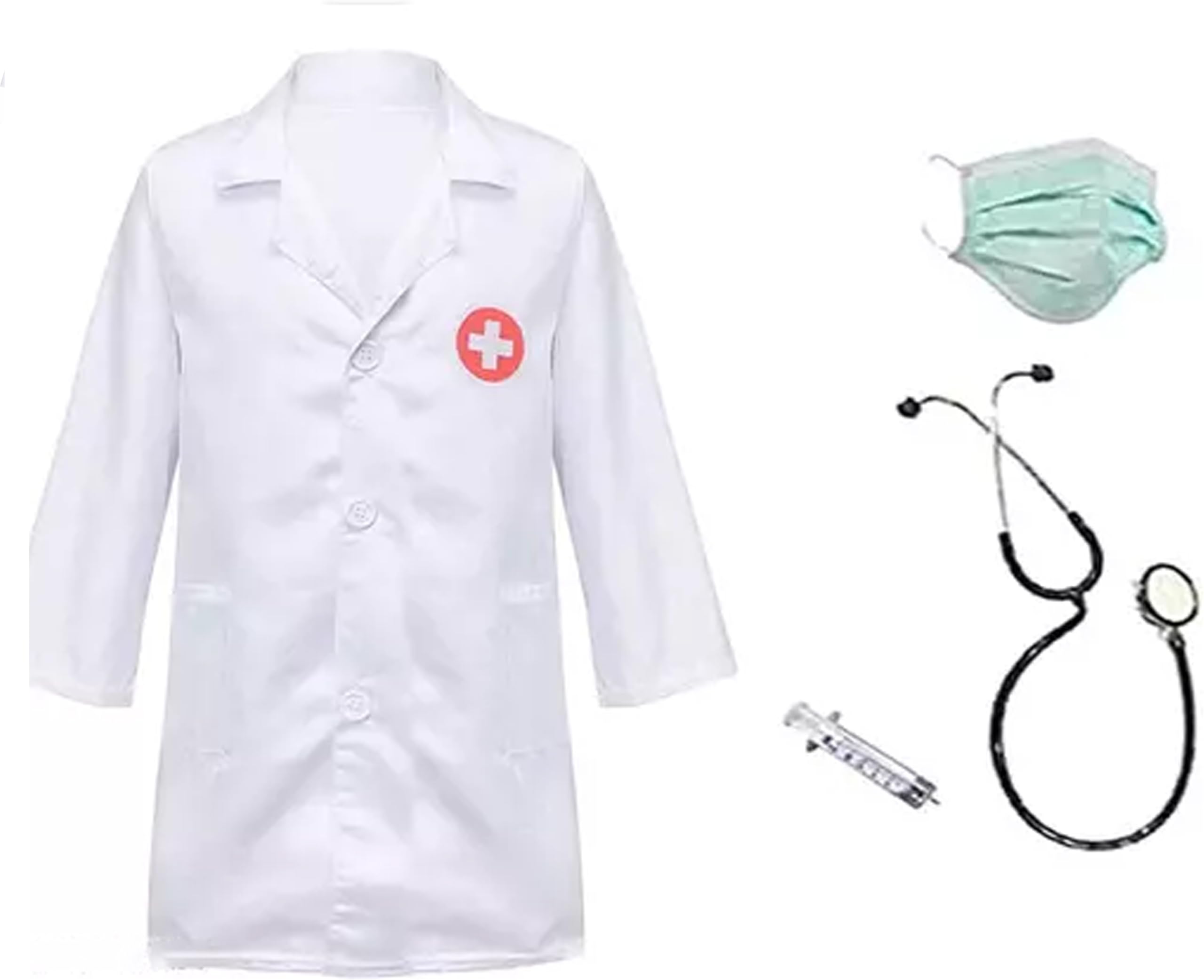fancydressworld Doctor Costume Kit for Kids (Doctor Coat, Stethoscope, Injections & Surgical Masks) (3-4 Years) (B0D5RCXDBF) Amazon Price History, Amazon Price Tracker