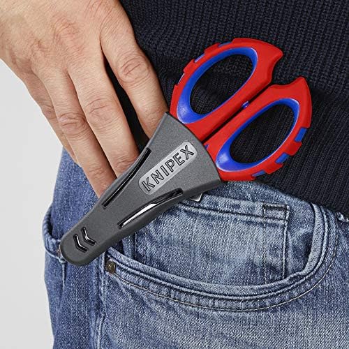 Miniatura 7 de KNIPEX Tools 95 05 10 Tijeras para electricistas de la SBA con área de crimpado para virolas, 6.25 pulgadas