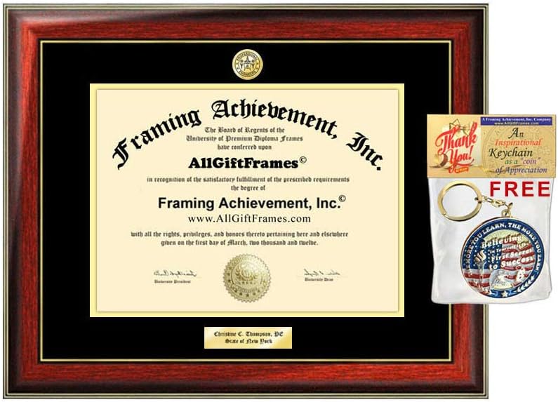 State Board Framing Certification License Frames State Seal Logo Engrave