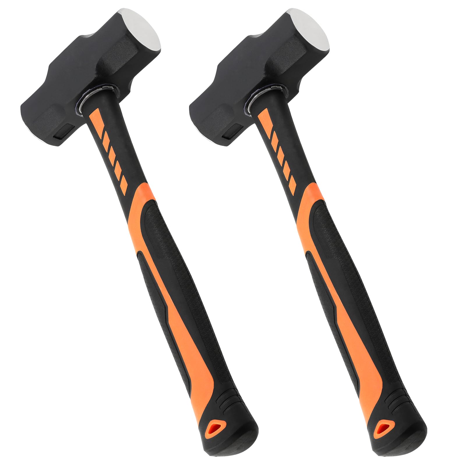 MUKSUET 2 PCS 3LB Club Hammers, Sledge Hammer with Plastic Handle, Heavy Duty Demolition Hammer for Home Renovation Gardening