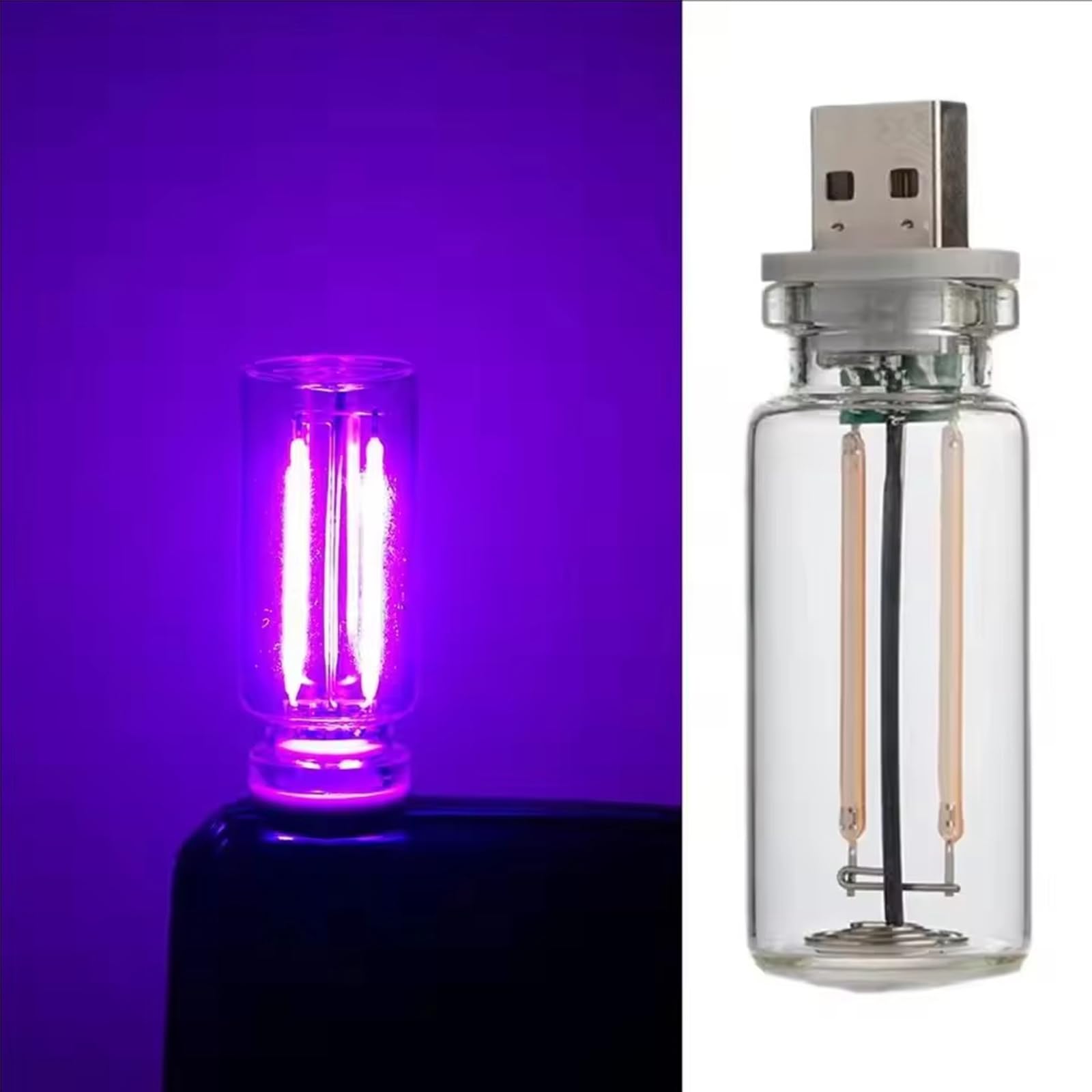 beuhugas USB Night Light Ambient Lighting car Led Light led Light Bulb with Flexible Neck Plug in USB