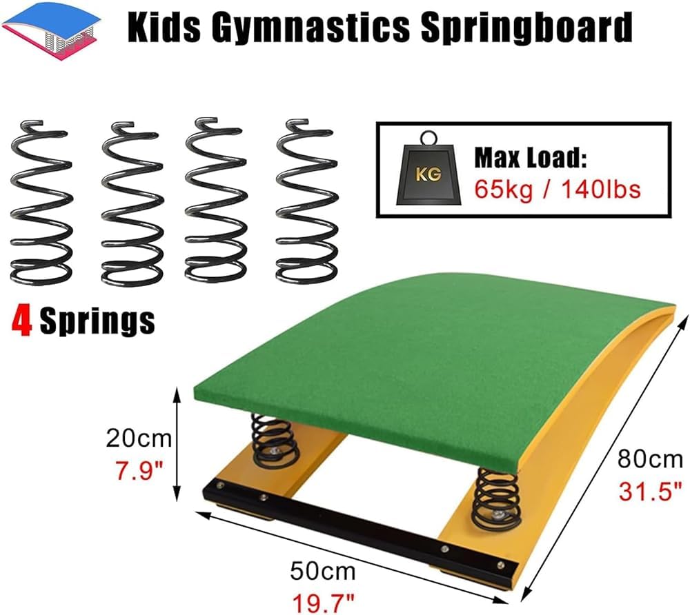 Dziecięca trampolina gimnastyczna – trwały sprzęt treningowy do użytku domowego poprawia umiejętności sportowe dla młodych sportowców, idealny do gimnastyki i cheerleaderek