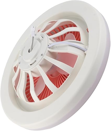 Miniatura 5 de Ventilador de techo cerrado de 10 pulgadas con luz, ventilador pequeño de techo bajo E27 de 30 W, ventilador LED de luz blanca silenciosa para