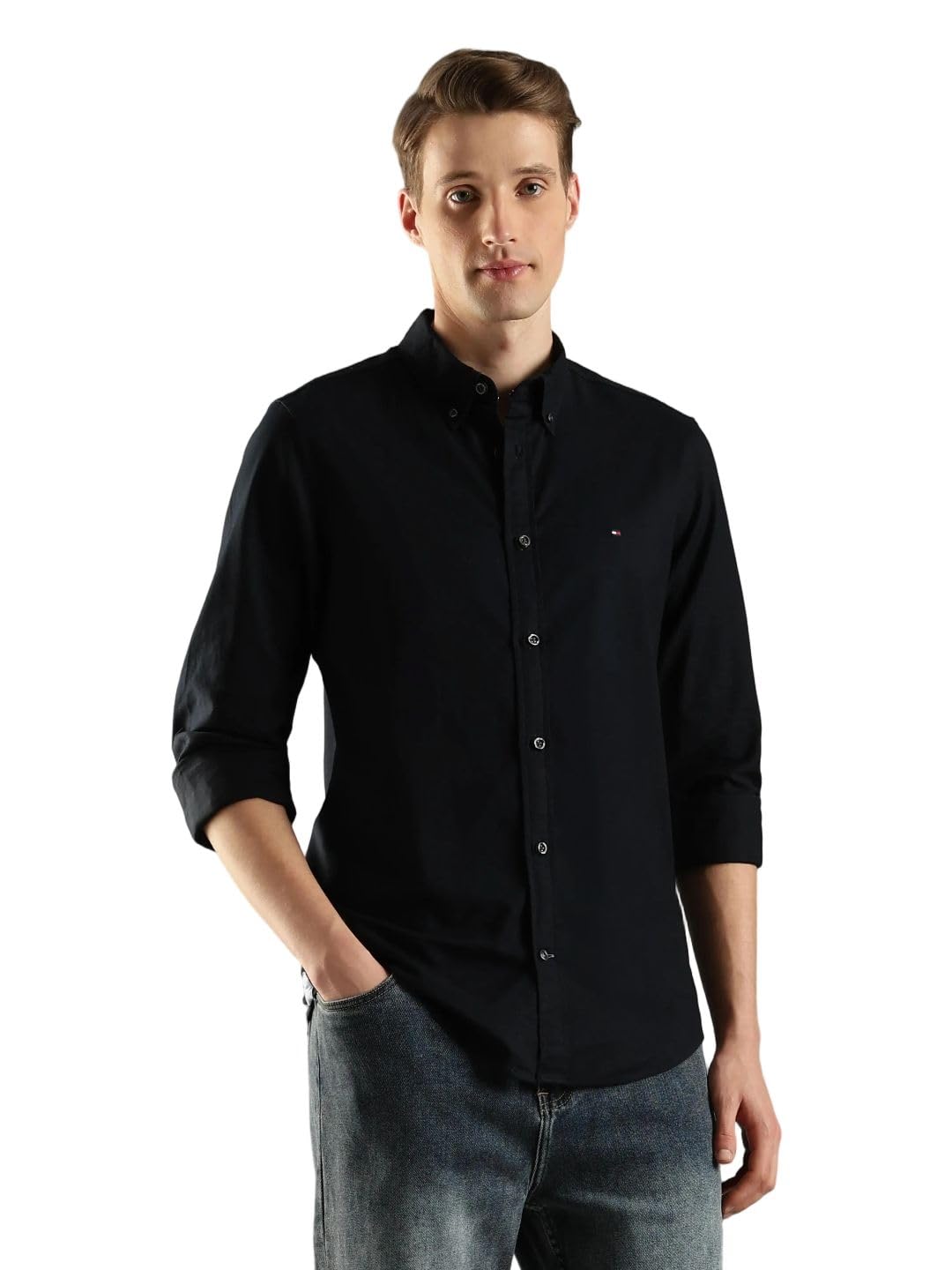 tommy hilfiger Men's Cotton Slim Fit Shirts-picture-22