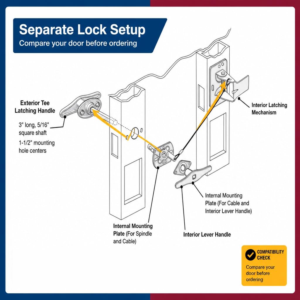 Garage Door Latch Handle - Diecast Zinc -4 Garage Door Latch Handle - Diecast Zinc -4