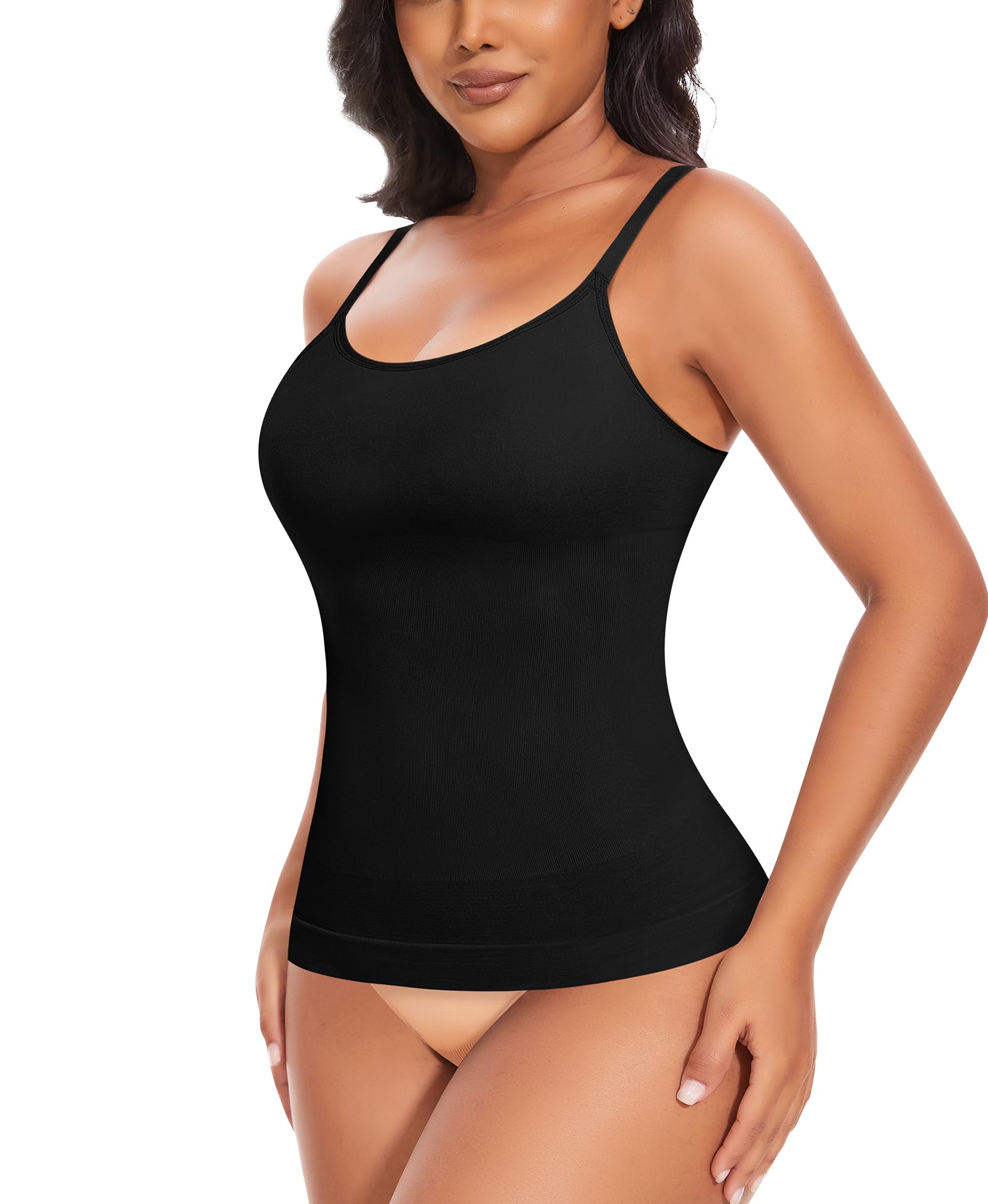 YARRCO Shape Unterhemd Damen Tank Top Bauchweg Shapewear Sport Tanktop Figurformendes Trägertop Body Shaper Hemdchen Nahlos Formendes Camisole Shaping Hemd