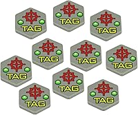 Vista 10 de LITKO Mecha Electronic Warfare Tokens Fichas a todo color Compatible con BattleTech, Battleforce, Alpha Strike