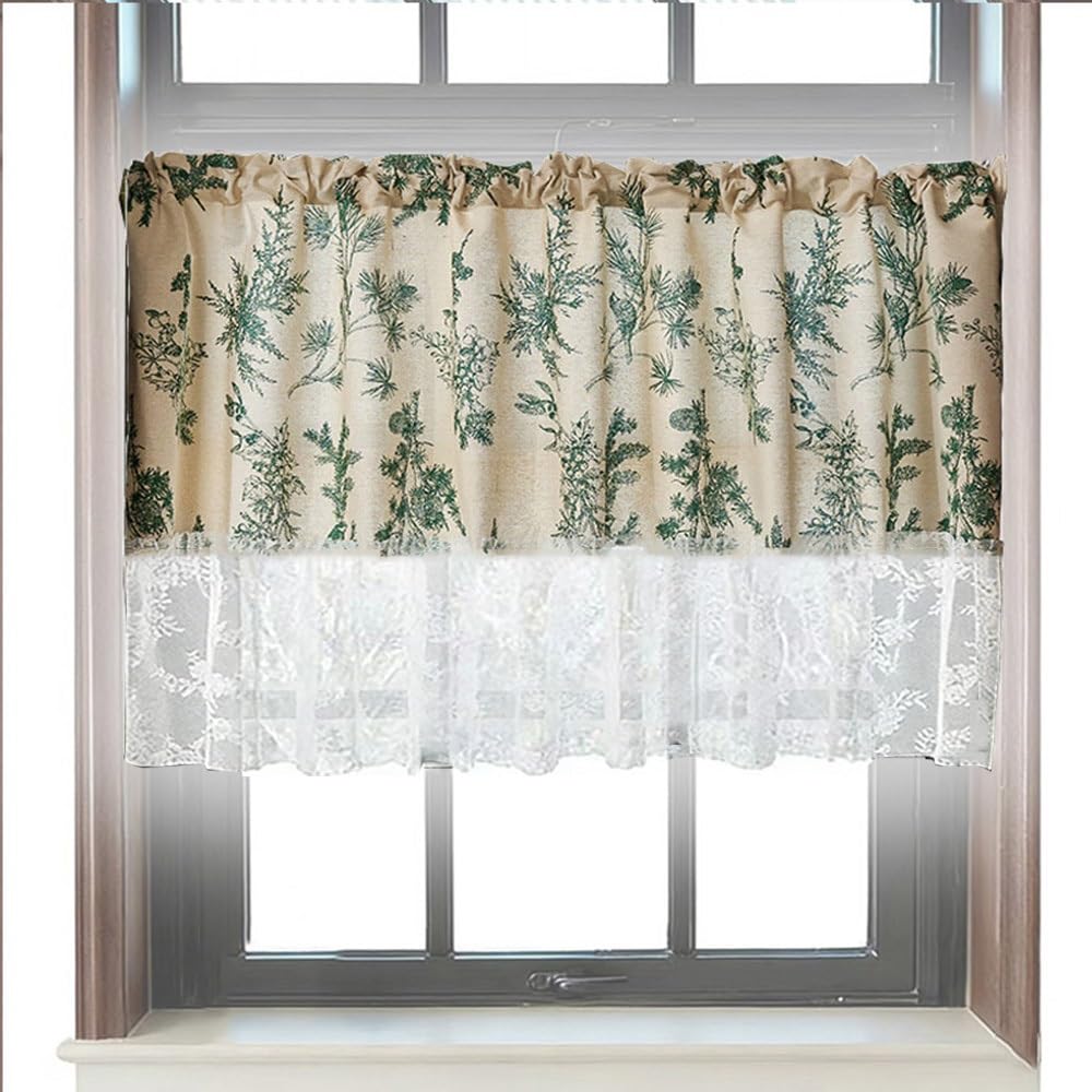 Rideau de cuisine pour petite fenêtre voilage tamisant pour placard et armoire rustique
