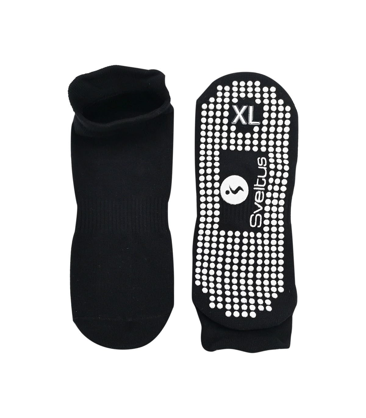Sveltus Non-slip Socks Size XL x2 Adult Unisex, Black