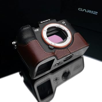Gariz XS-CHA7M4BR Genuine Leather Half Case for Sony A7IV NOT for A7RIV, Brown