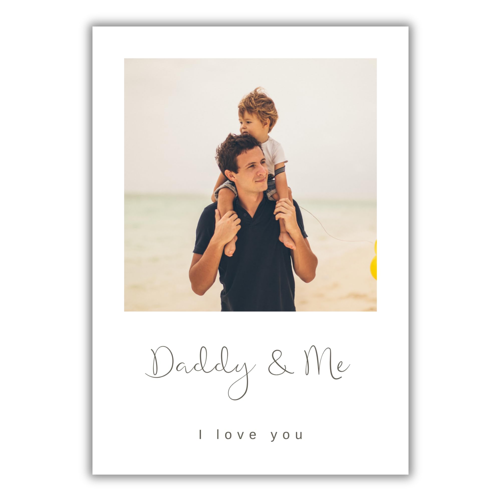 PosterLyte Personalised Photo Print for Dad Custom Daddy Picture Gift Birthday Father’s Day Unframed Wall Art Poster (Daddy & Me) — image 1