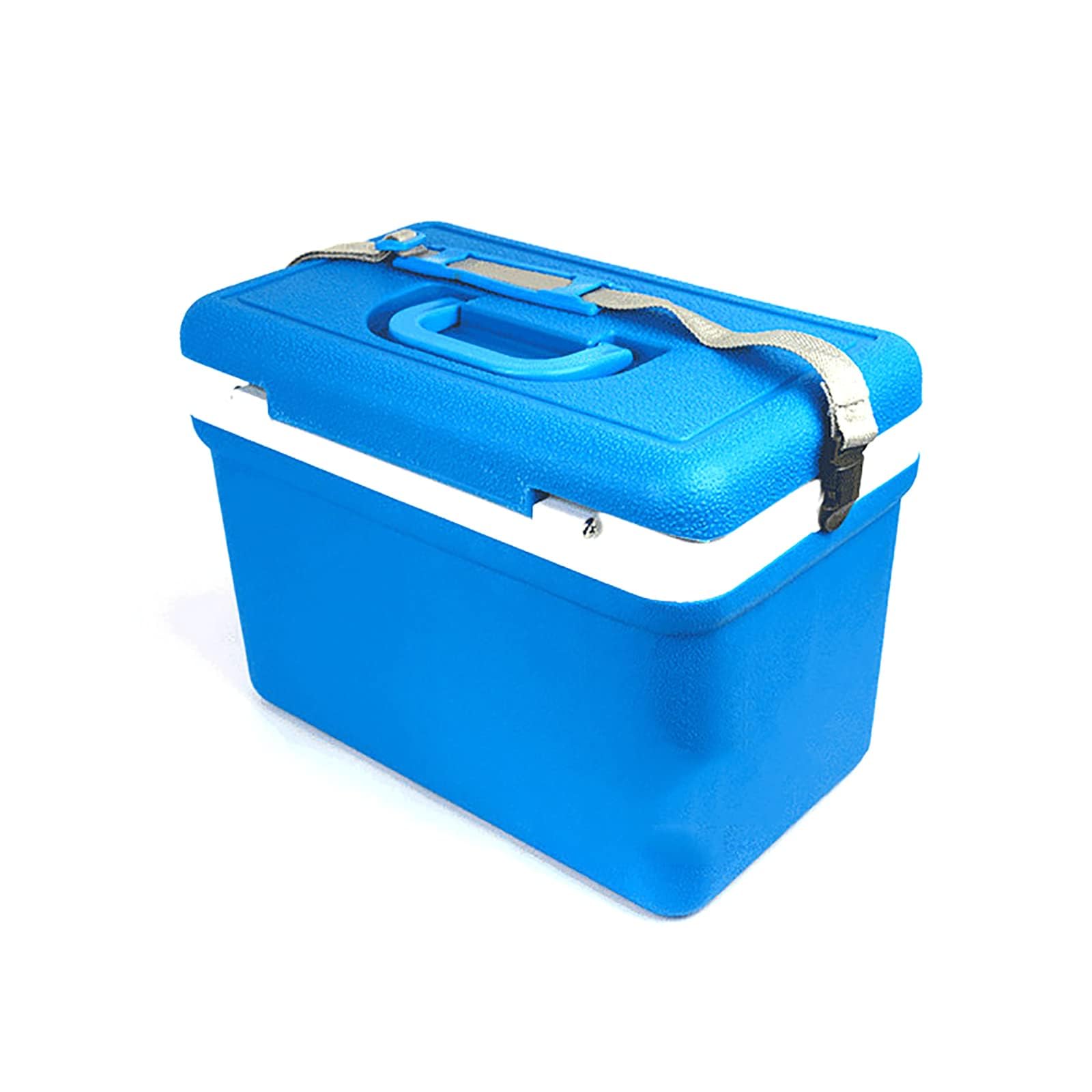 Bolsa térmica médica aislada de 12 litros, portador de vacunas a prueba de fugas con cajas de hielo, transporte portátil de muestras biológicas for espermatozoides y medicamentos - Correa