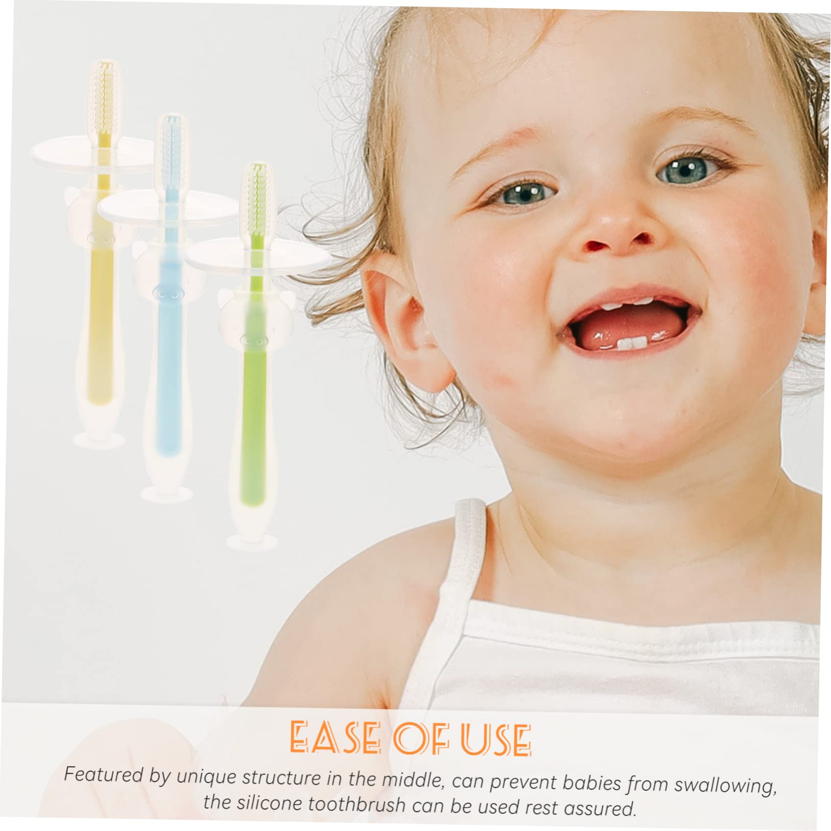 FRCOLOR 4 Set Di Spazzolini Da Per Bambini Per Bambini Piccoli Da 12 M Con Base in Per Una Facile Pulizia 4 Pezzi*4