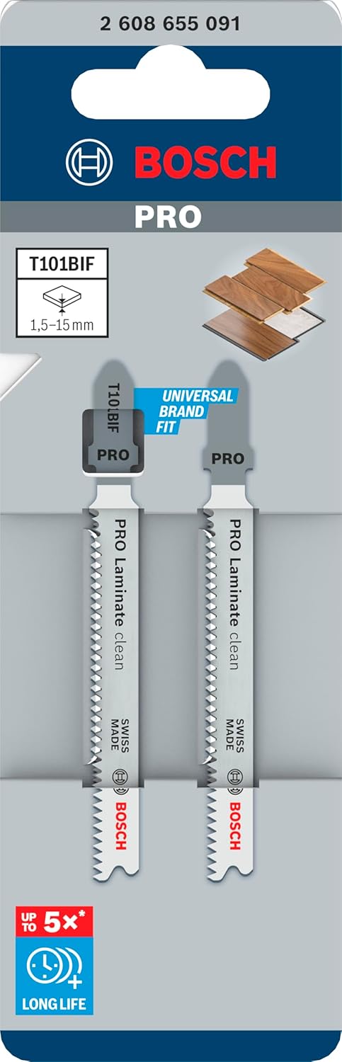 Bosch T101BIF PRO Laminate Clean Jig Saw Blade 2pcs